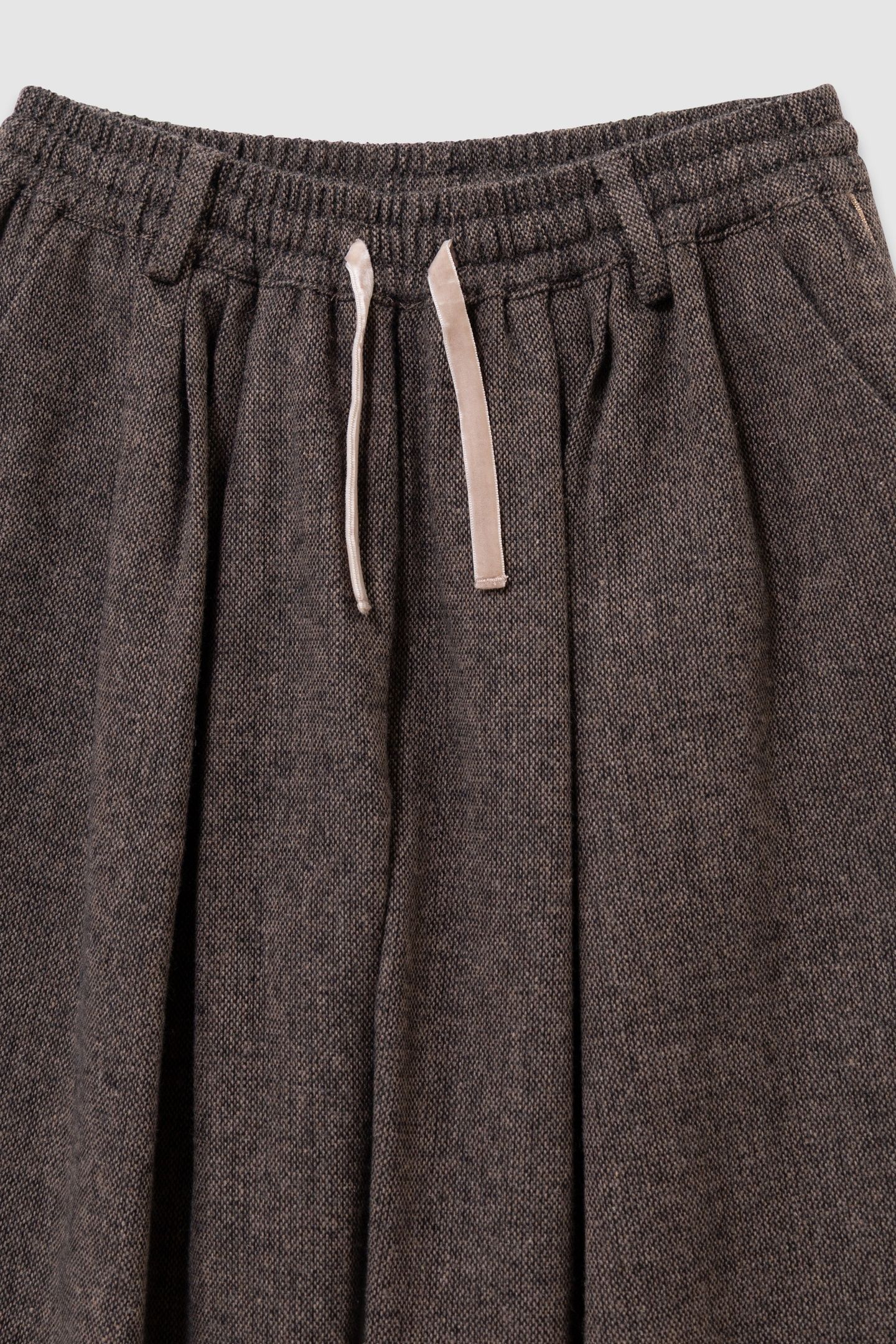 GIRLS’ BROWN MARL FLANNEL WIDE-LEG TROUSERS 6