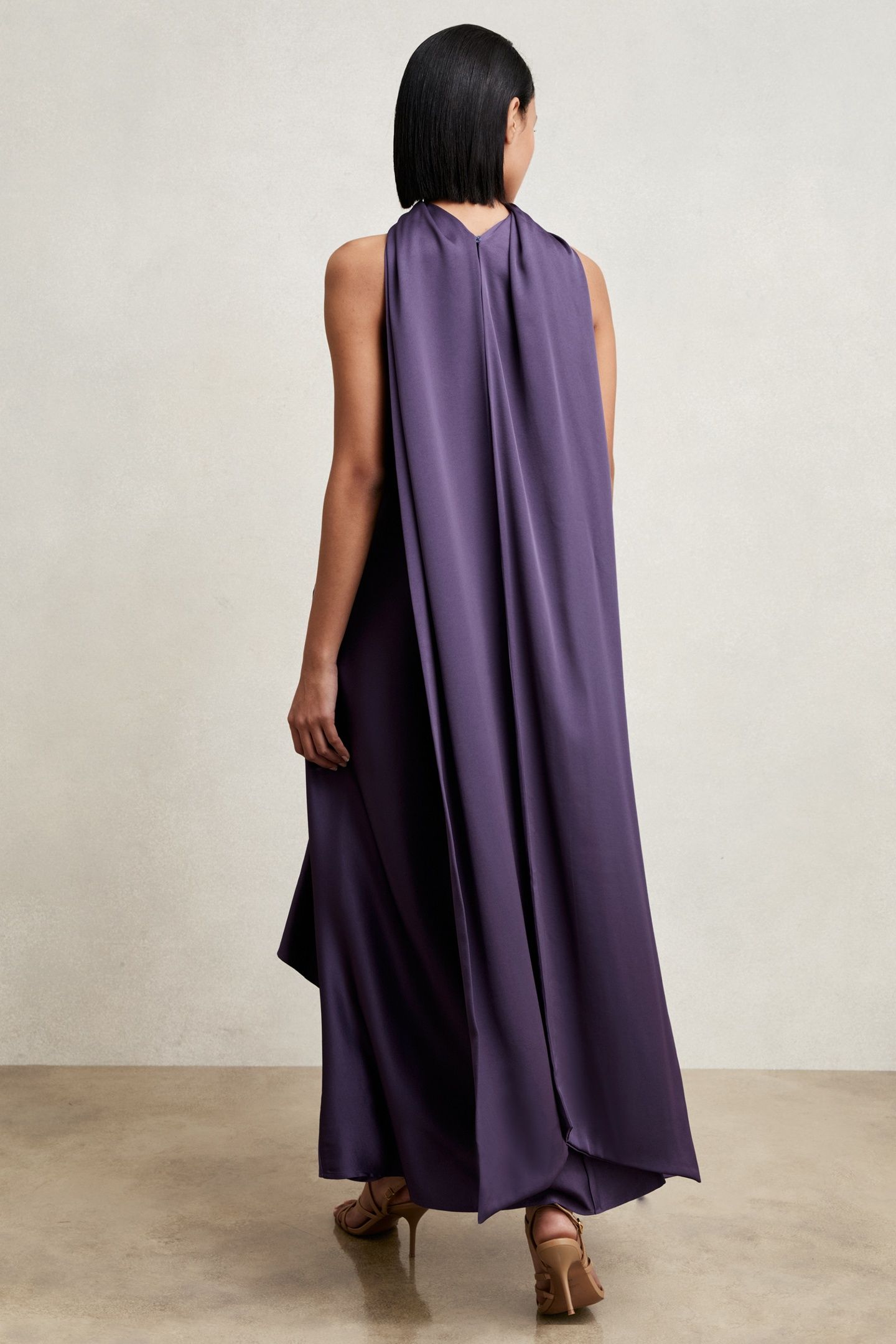 DRAPE OCCASION MIDI DRESS PURPLE 4