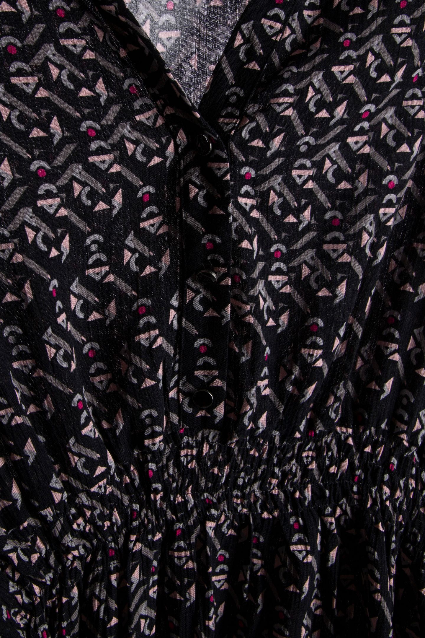 RICHA _ GREY SHIRT DRESS WITH ARTY GRAPHIC PRINT 4