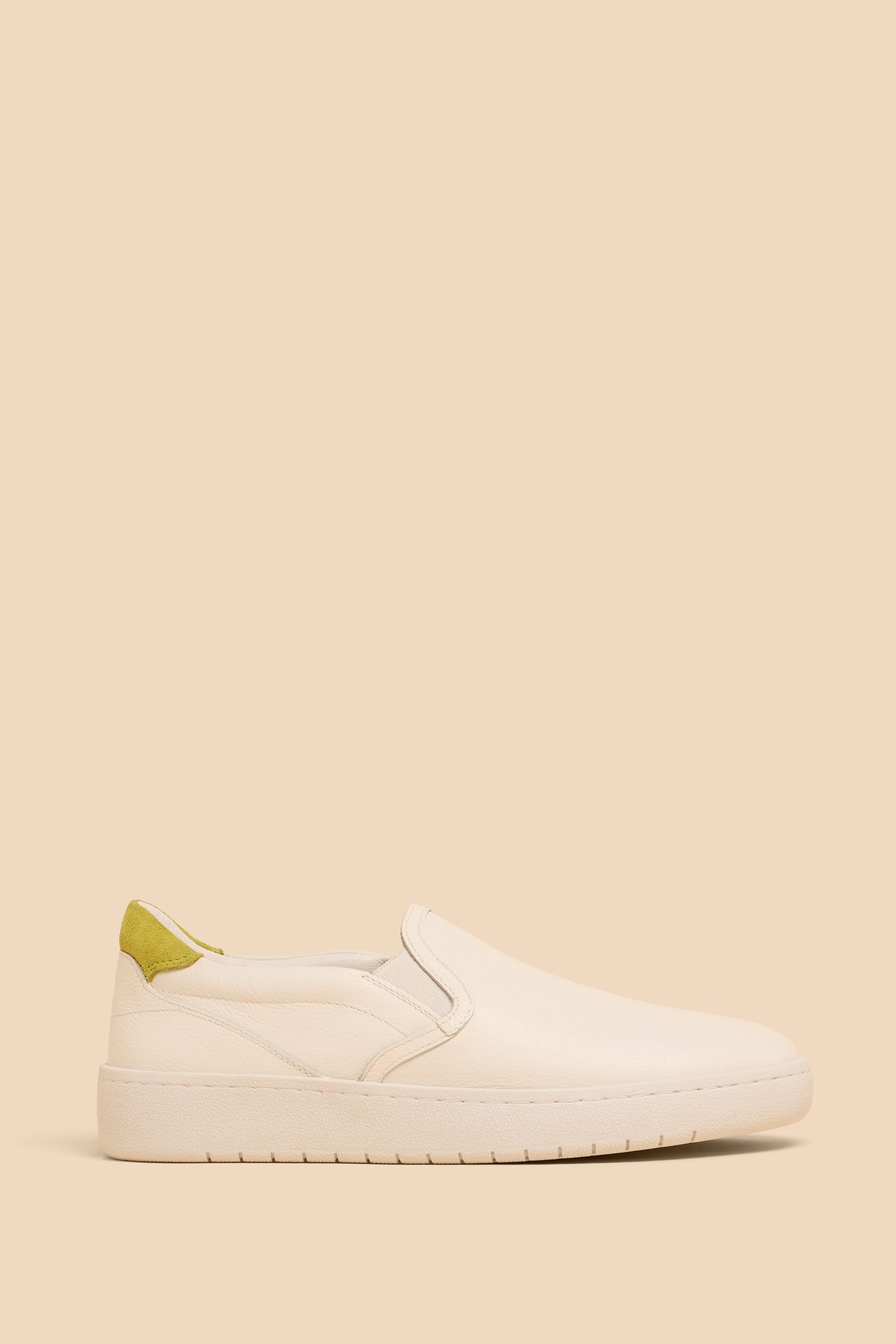 PRIMROSE LEATHER SLIP ON BRIL WHITE 1