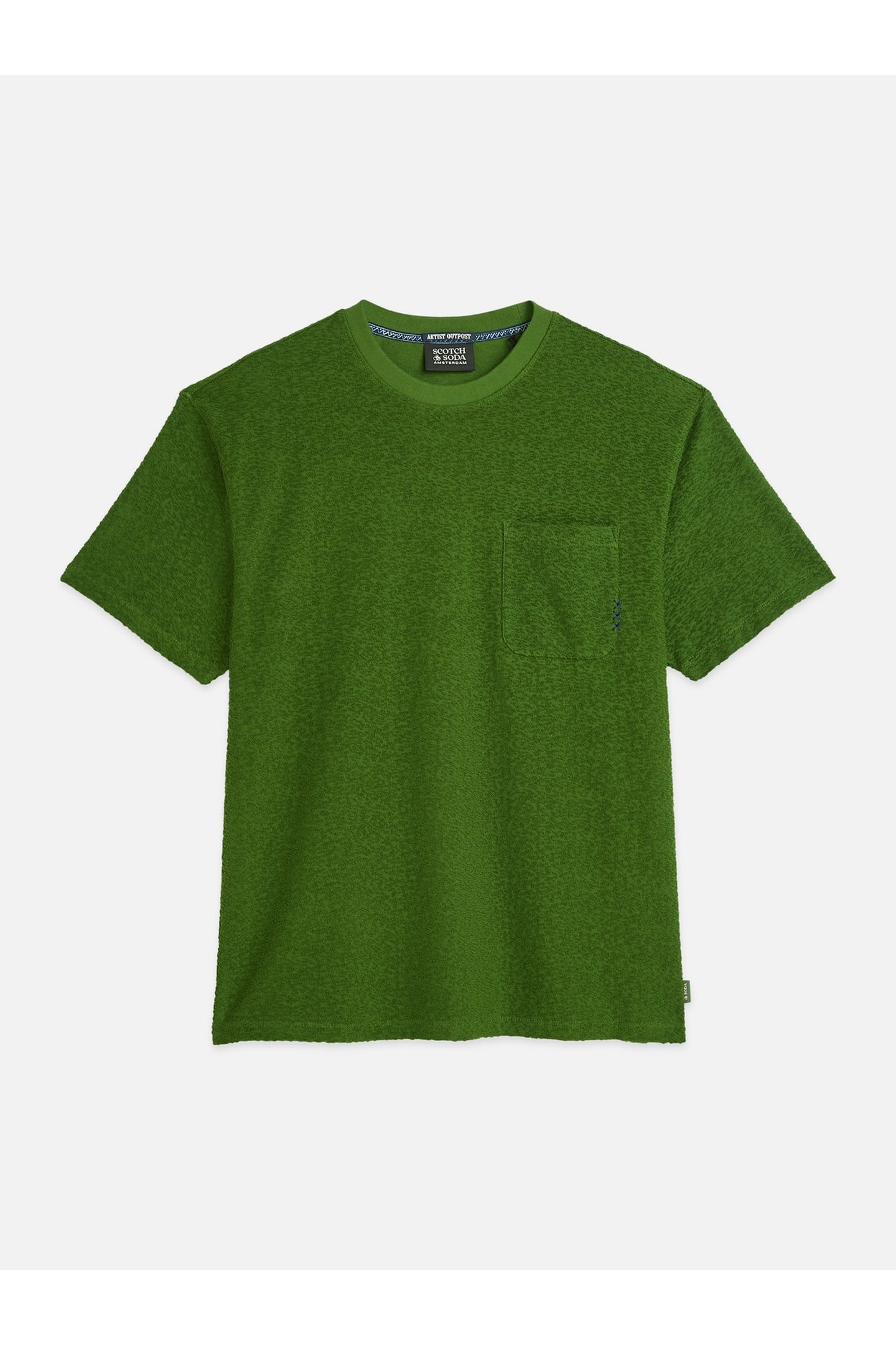 JACQUARD TOWELLING RELAXEDFIT TSHIRT DARK GREEN 1