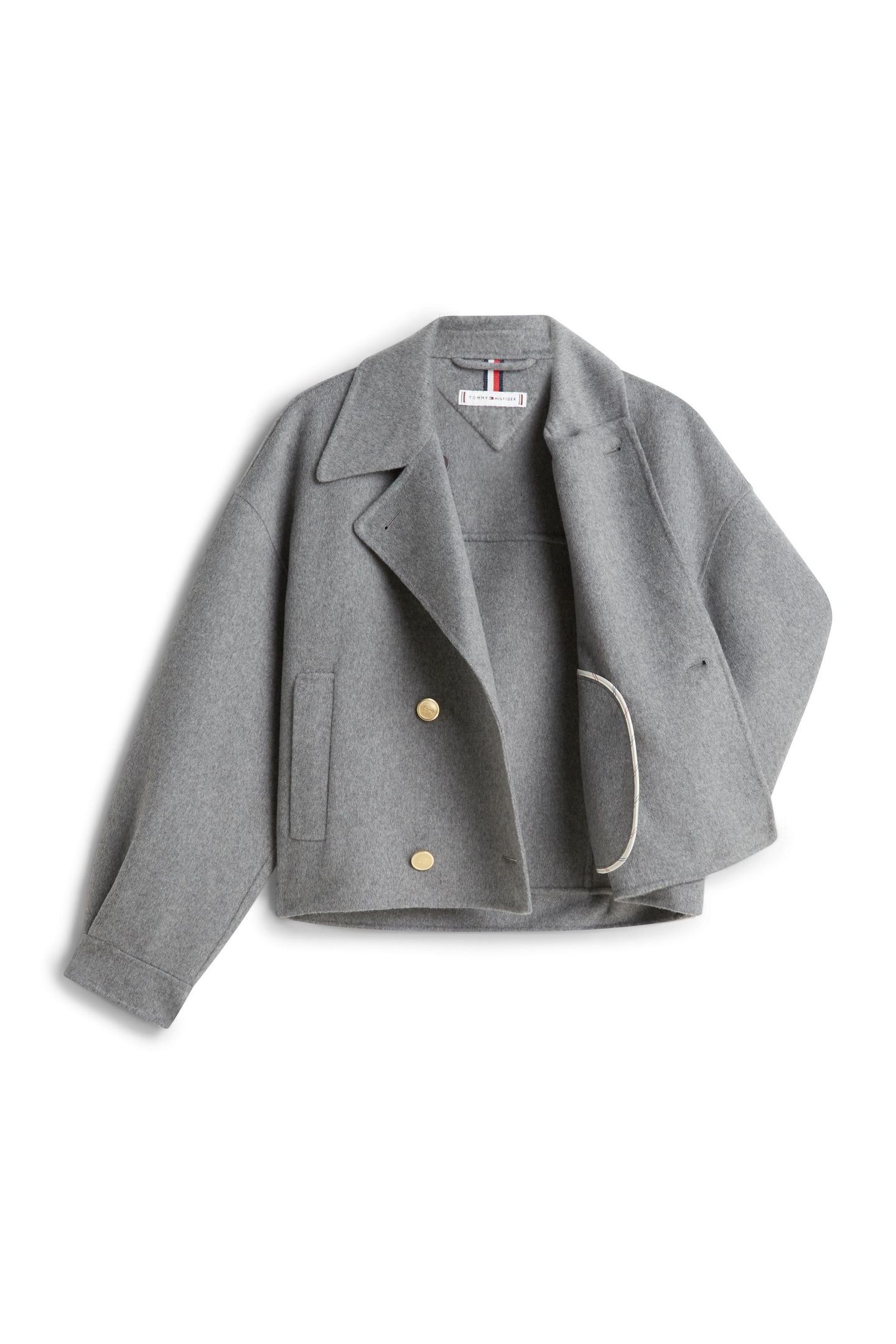 DF WOOL GOLD BUTTON MED HEATHER GREY 5