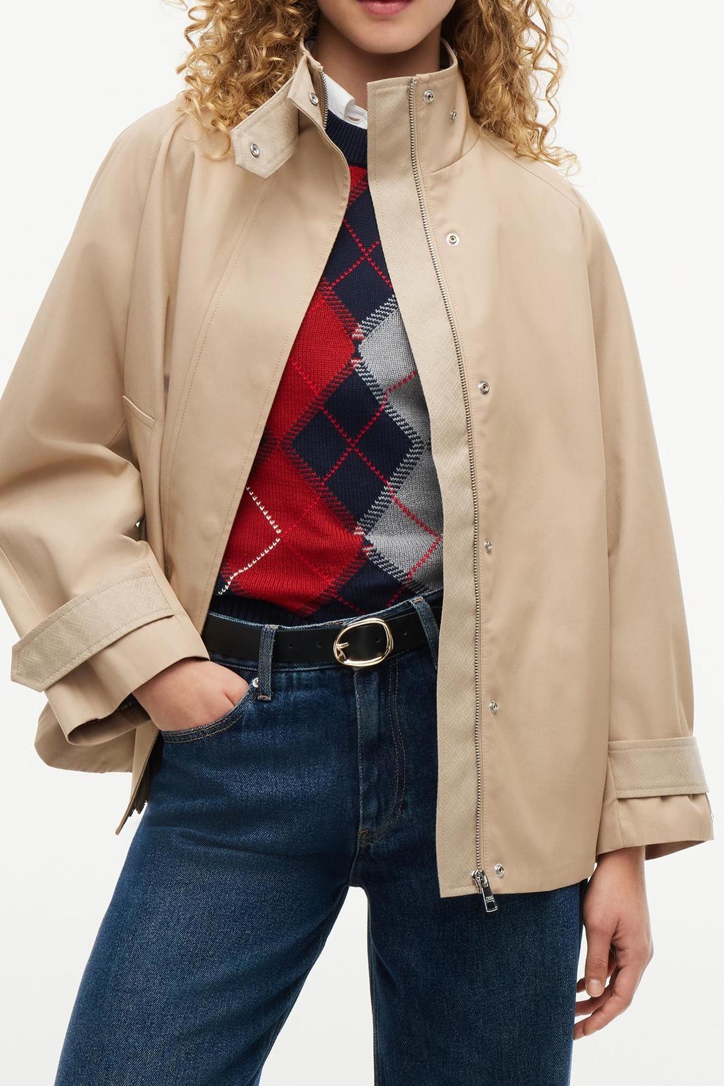 COTTON CAPE COAT BEIGE 1