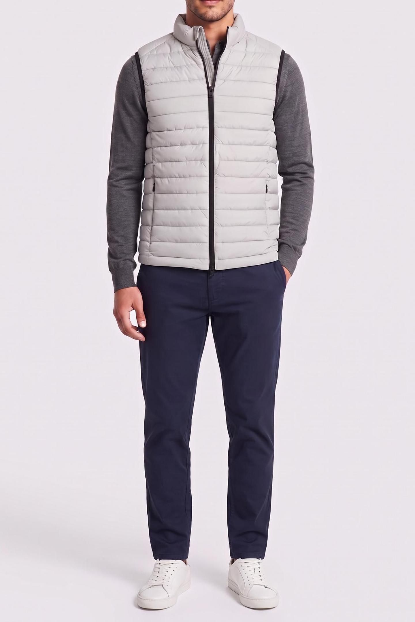 CARDIFFALF VEST LIGHT GREY 1