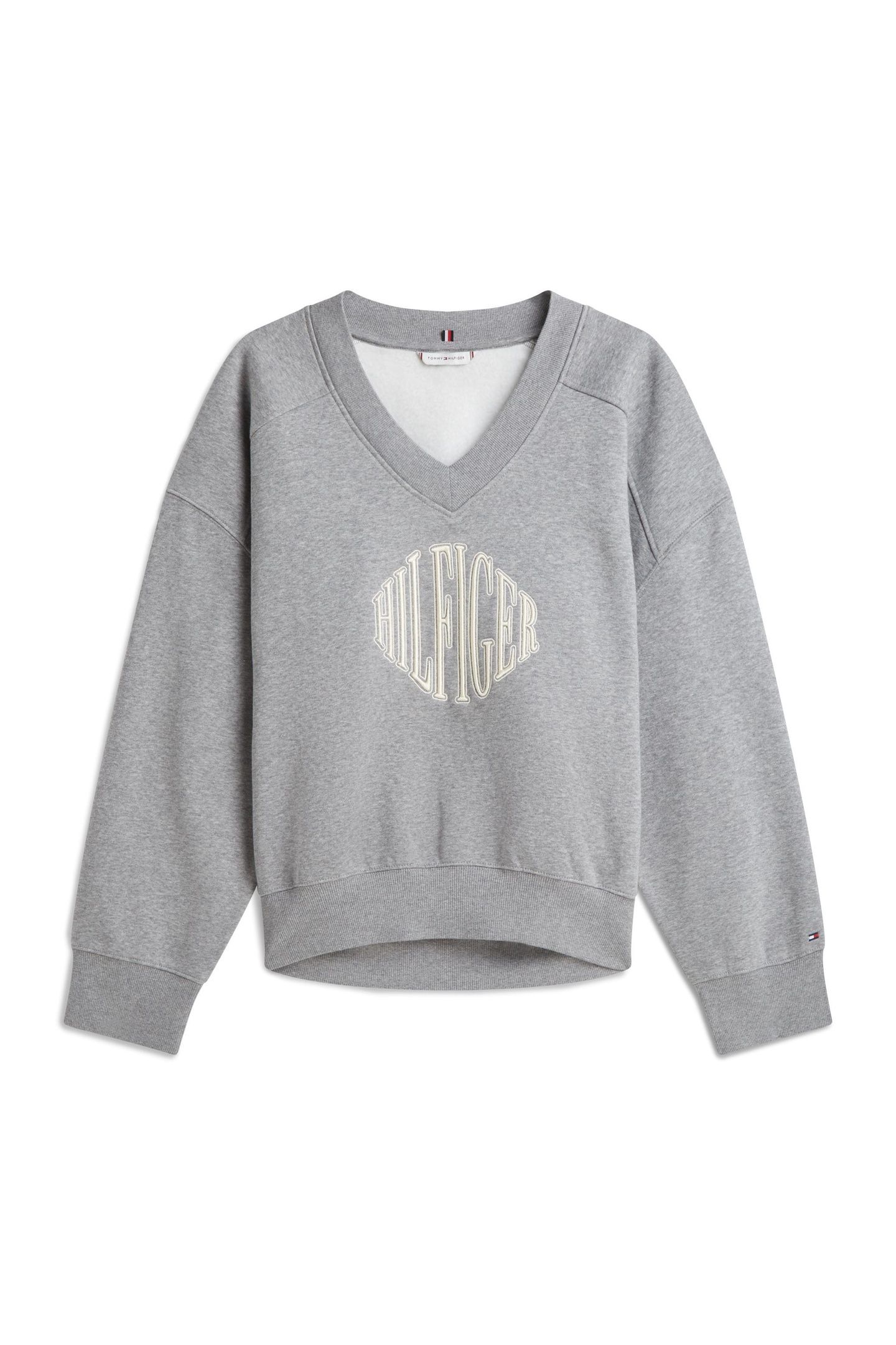 VARSITY V-NECK FLEECE MED HEATHER GREY 1