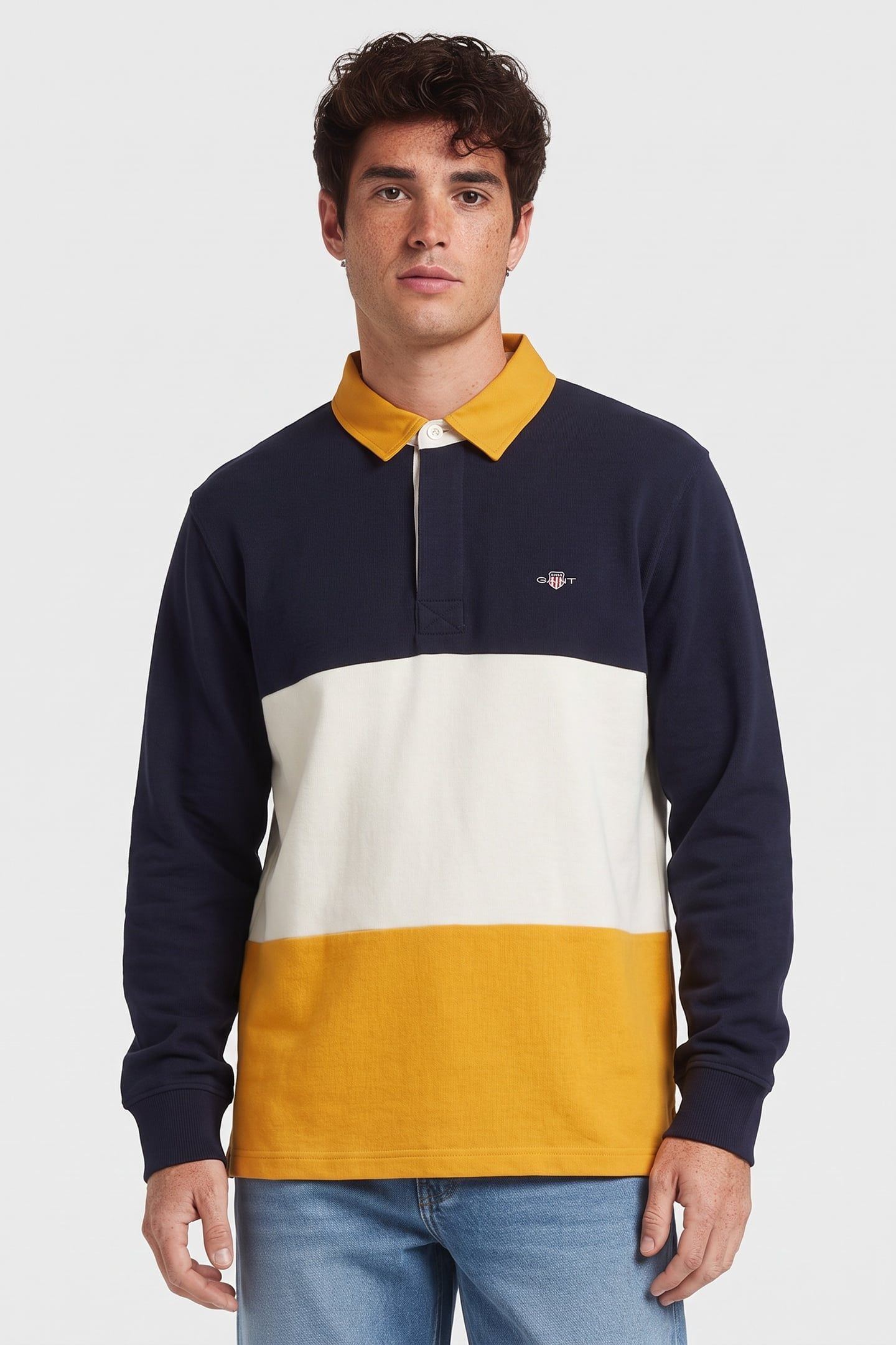 BLOCKED HEAVY RUGGER EVENING BLUE 1