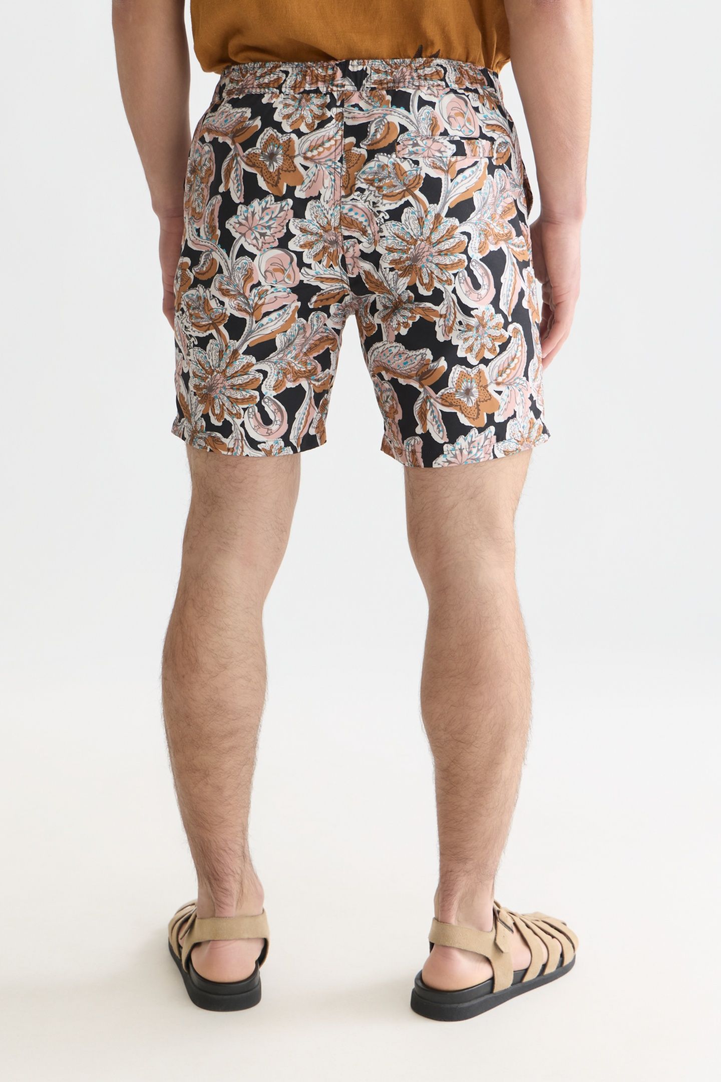 PRINTED MIDLENGTH SWIM SHORTS BLACK 2