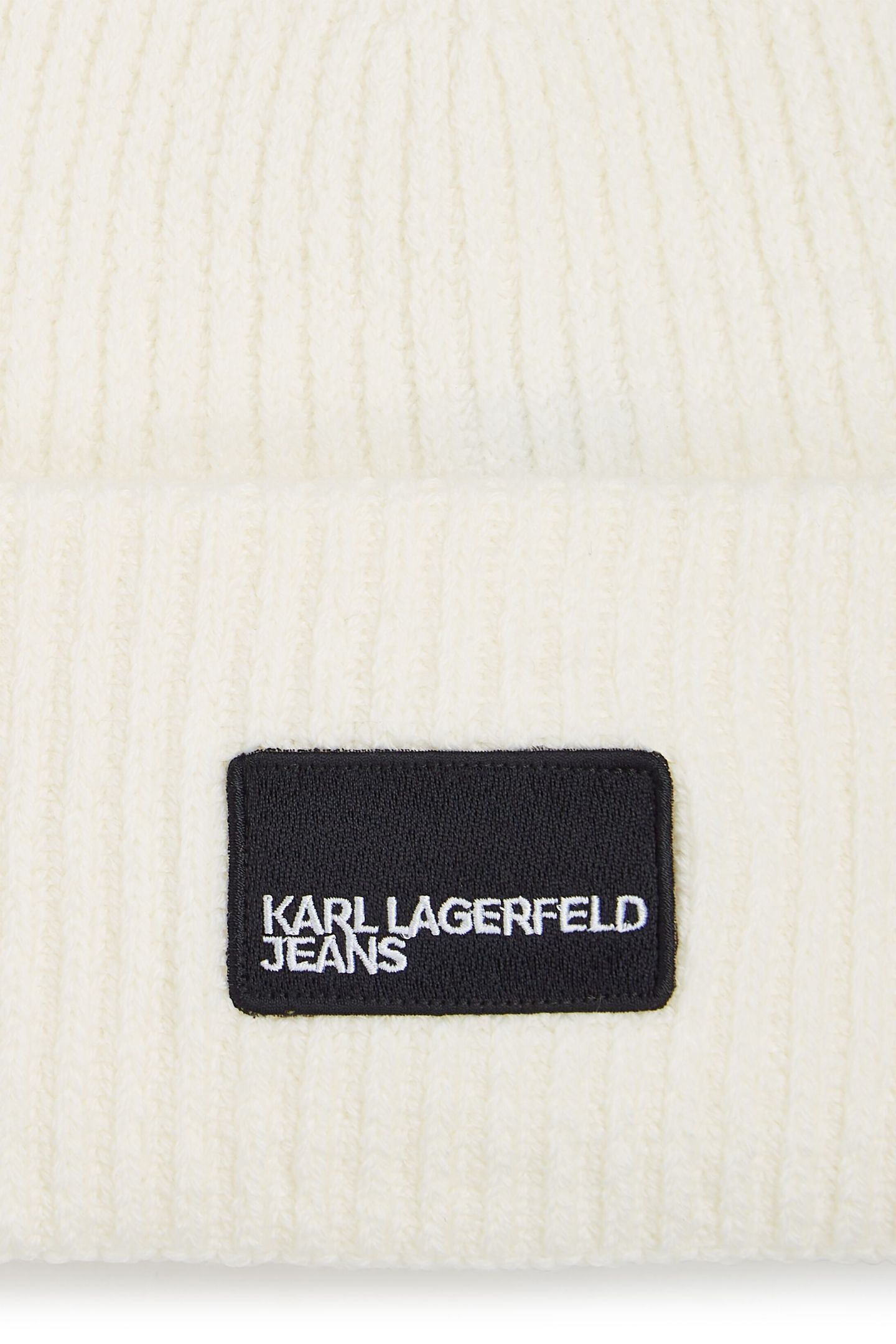 KLJ PATCH LONG BEANIE OFF WHITE 5