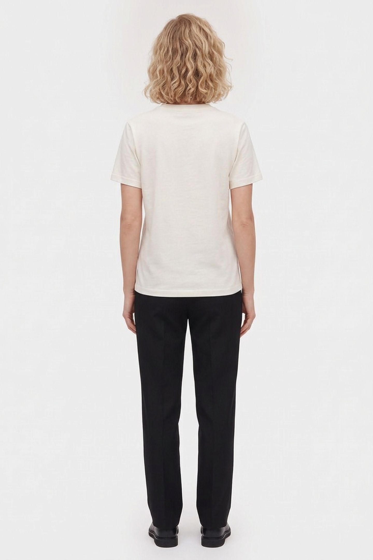 UNISEX T-SHIRT SHORT SLEEVE PATCHWORK WHITE 5