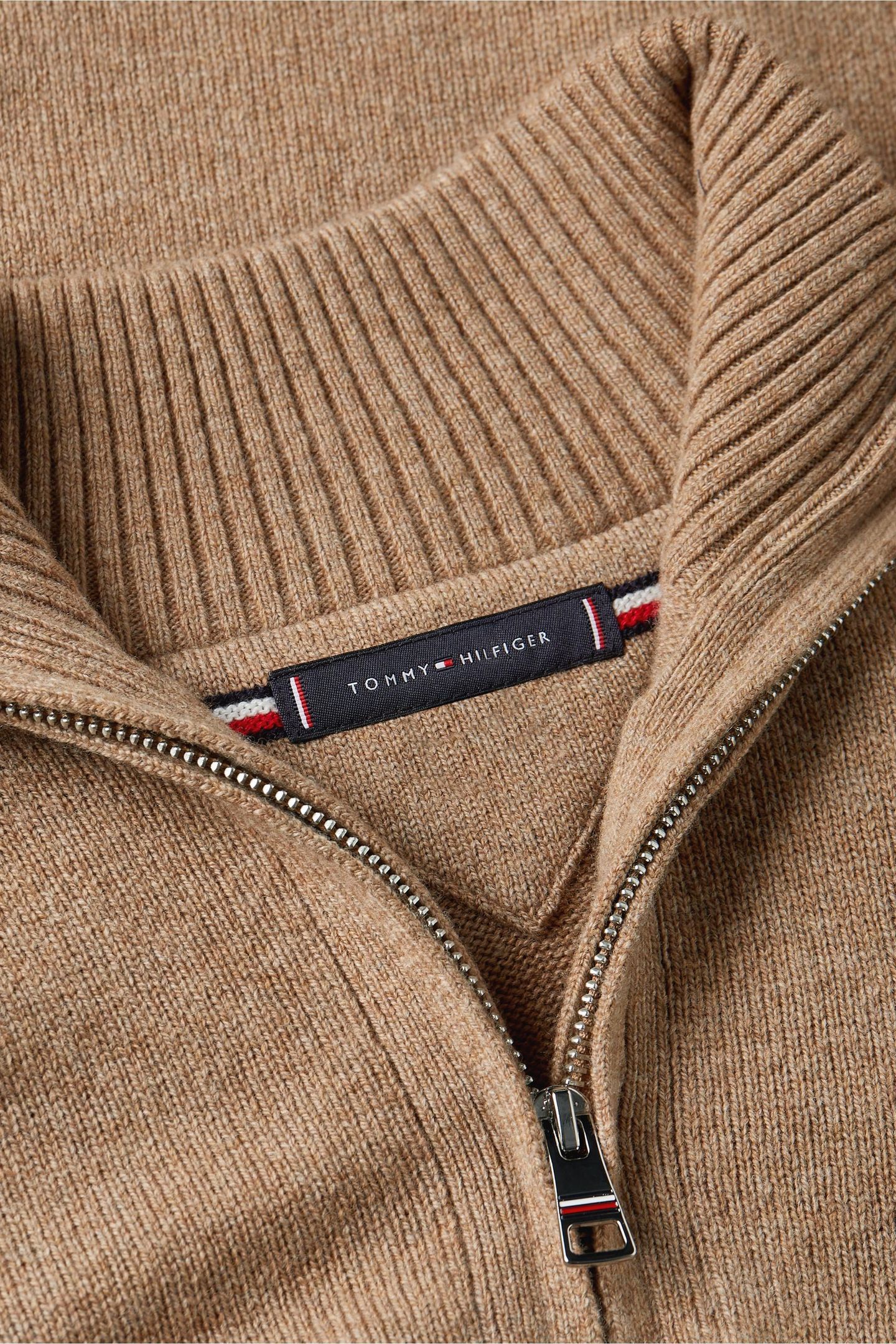 LAMBSWOOL ZIP MOCK SAFARI CANVAS HEATHER 6