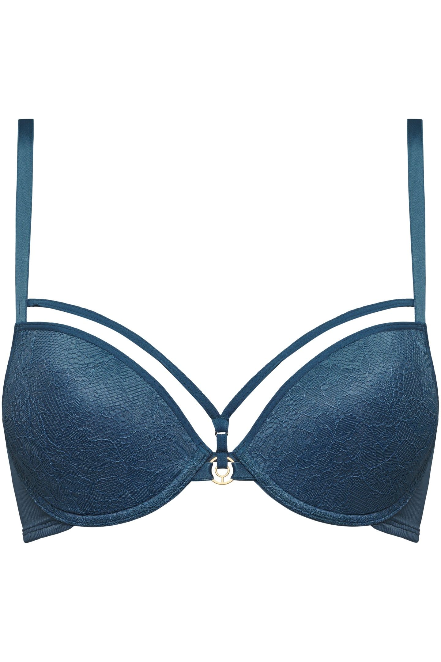 SPACE ODYSSEY TEAL LACE PUSH UP BRA 3