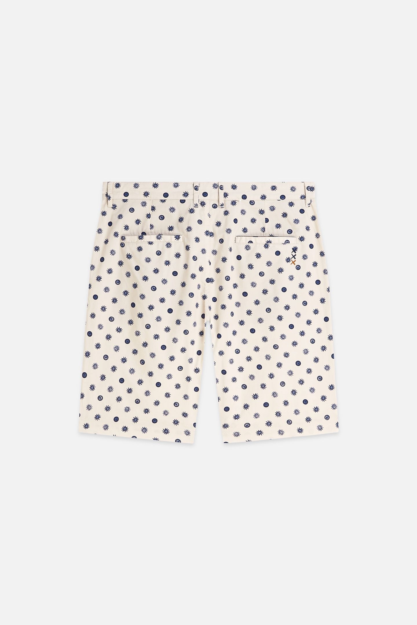 STUART PRINTED STRETCH COTTON CHINO SHORTS MEDIUM BEIGE 2