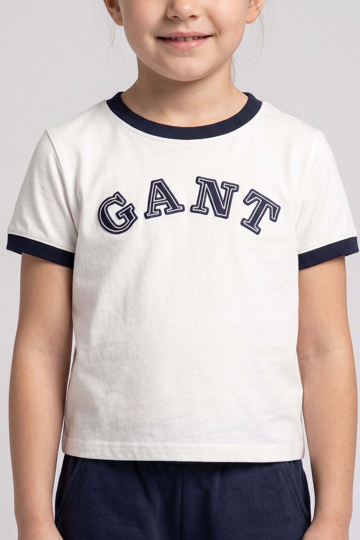 TEEN GIRLS COLLEGIATE BOXY TEE WHITE 1