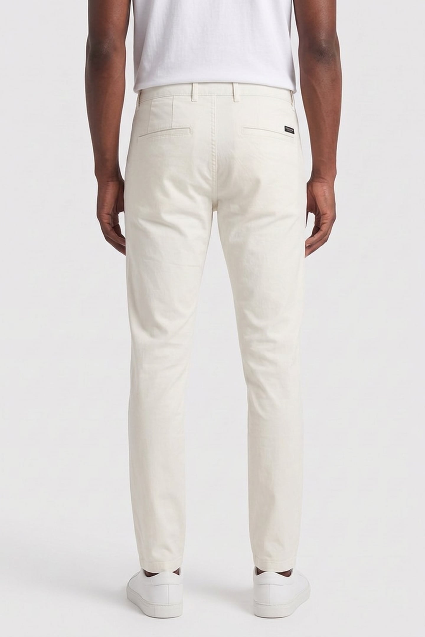 NOS MOTT COTTON-BLEND TWILL CHINO WHITE TRADITIONAL 2