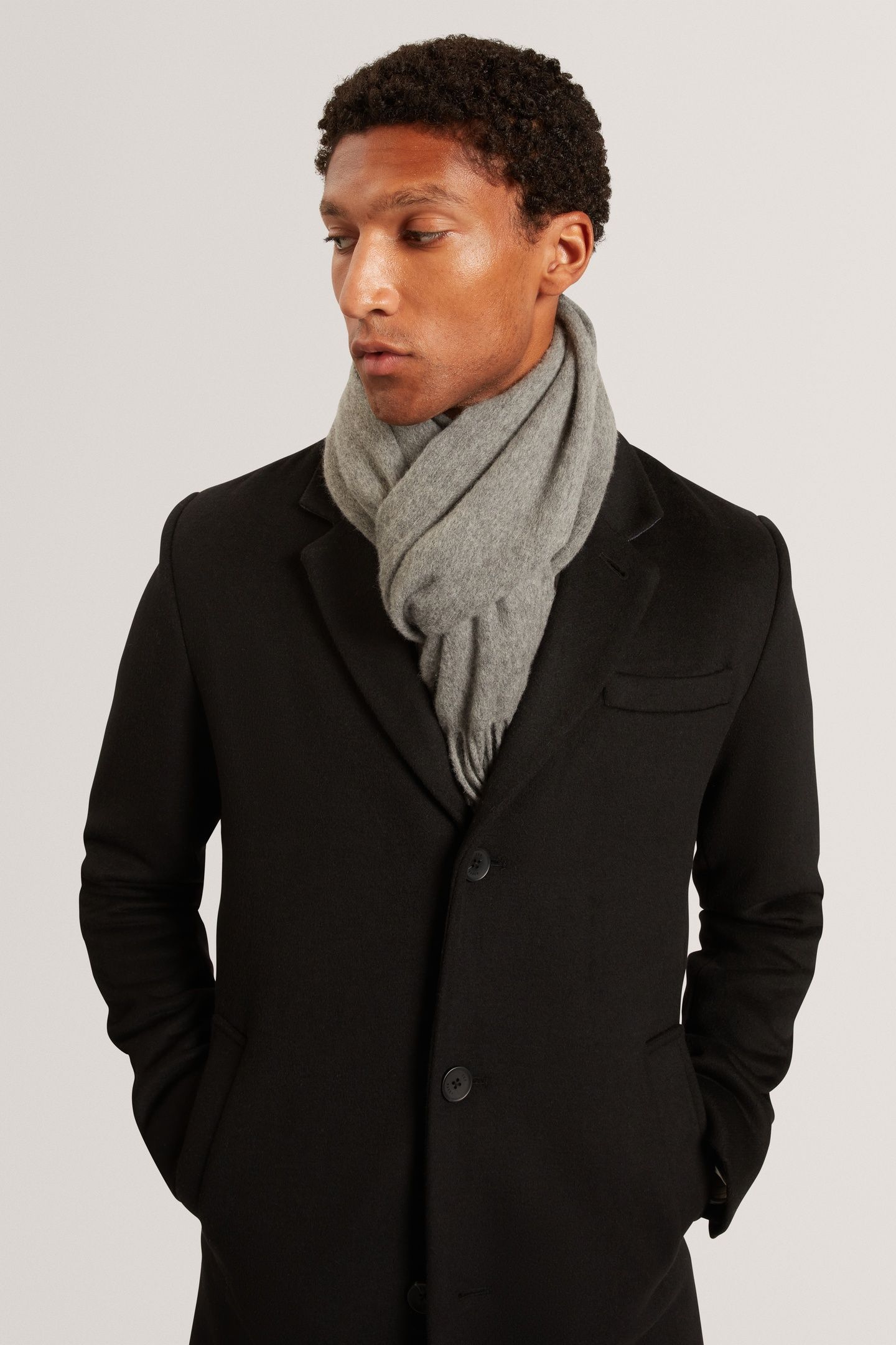 STEVENN WOOLLEN SCARF GREY 2