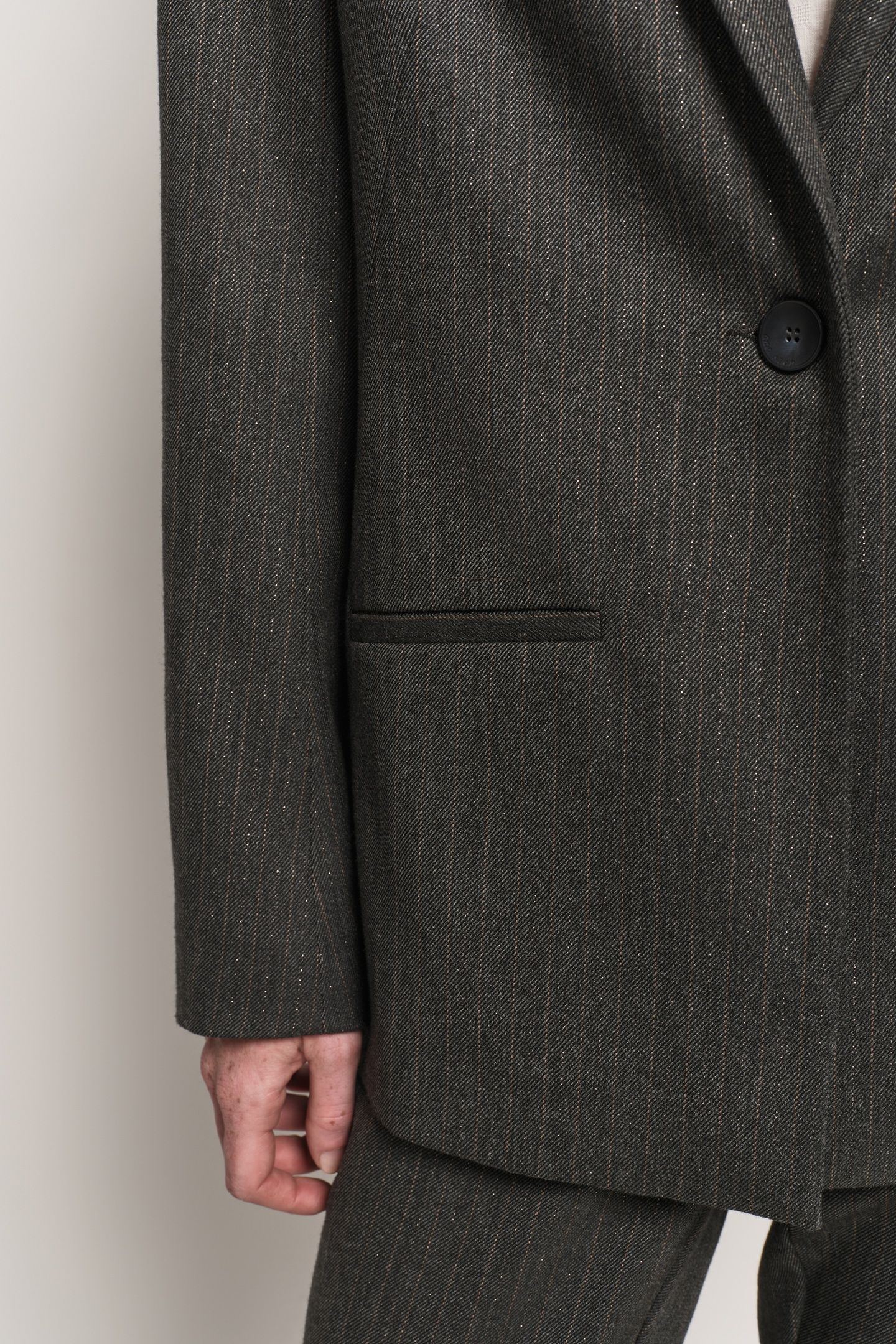 VANITY - GREY SUIT JACKET WITH LUREX STRIPES 7