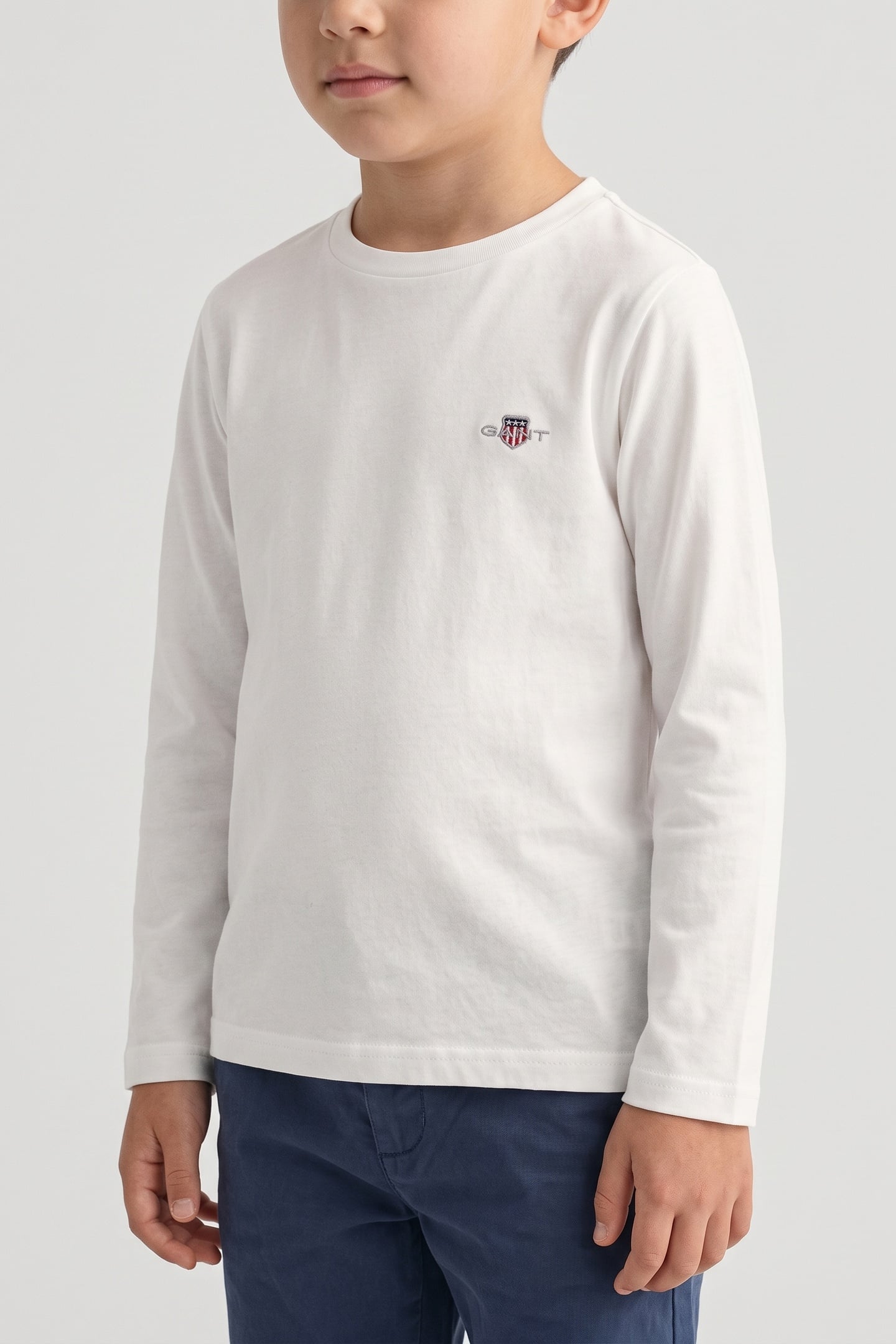 KIDS UNISEX SHIELD LS T-SHIRT WHITE 1