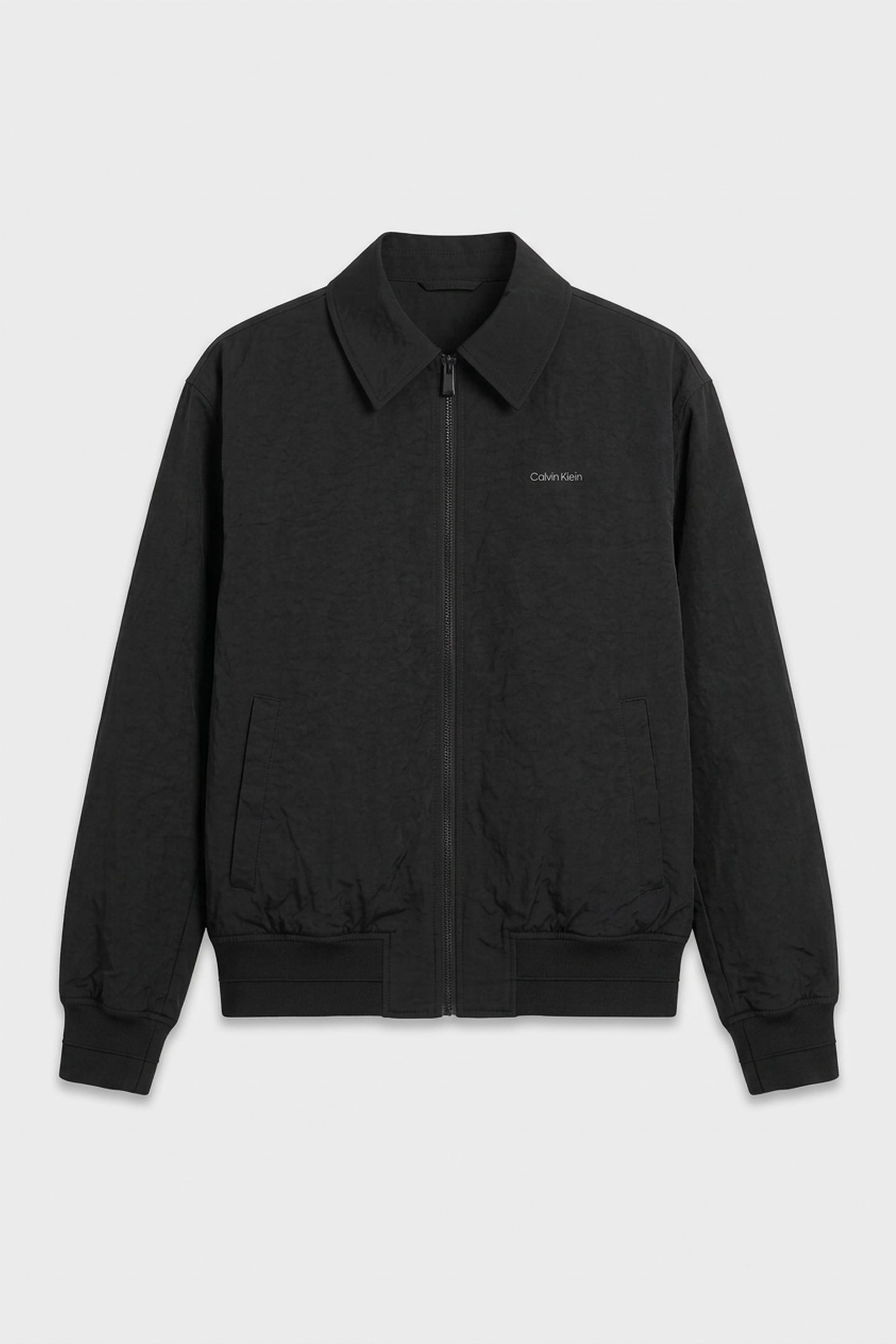 LS NYLON COLLARED JACKET BLACK 3