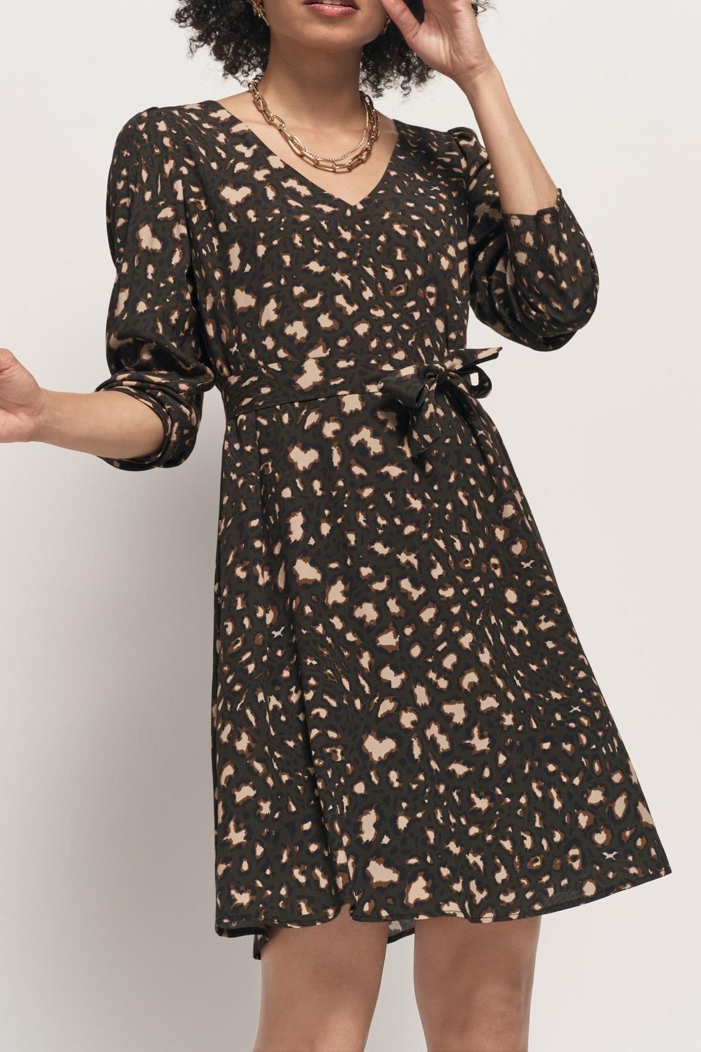 RELLA - KHAKI DRESS TACHISTE ANIMAL 1
