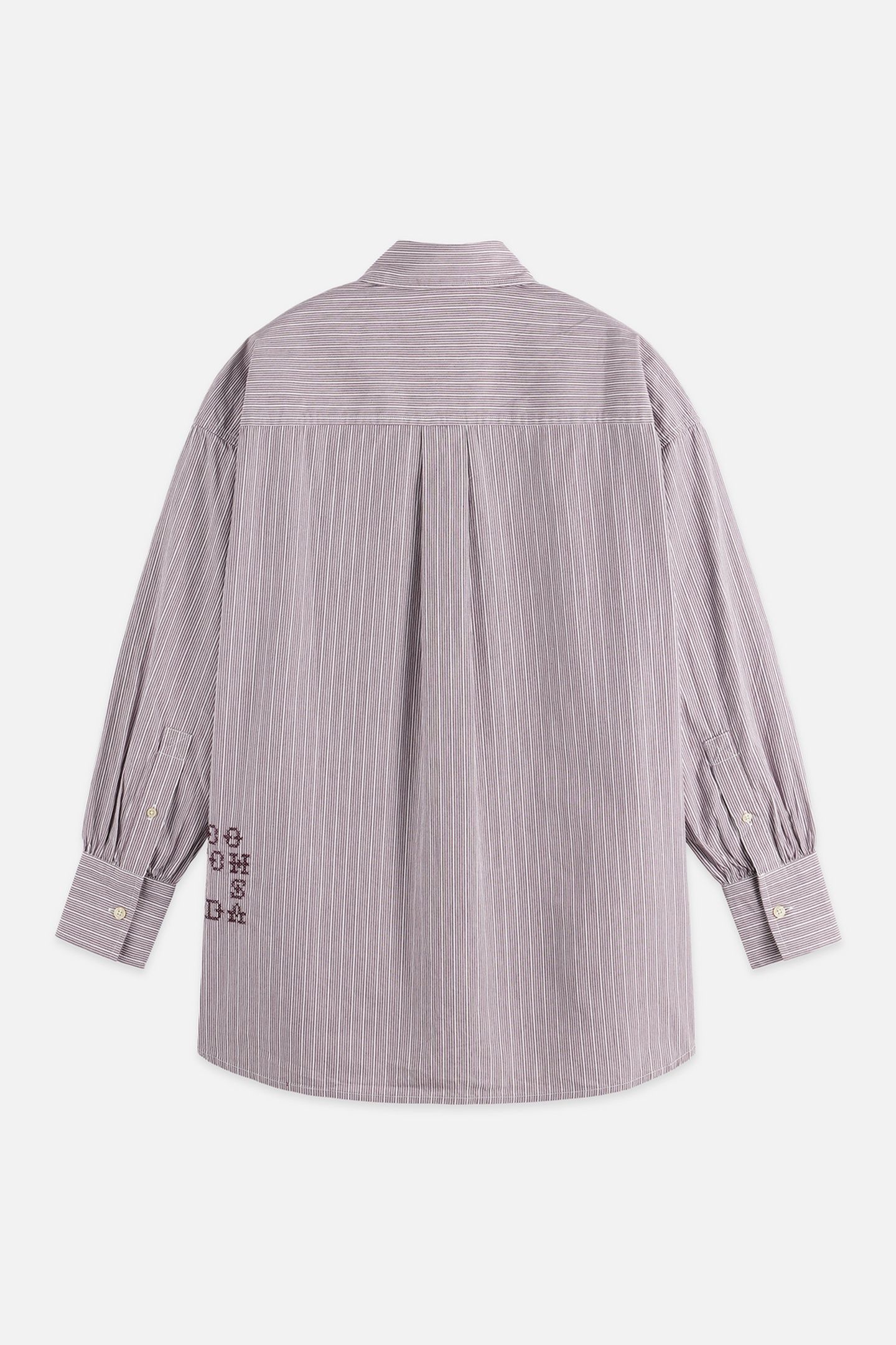 EMBROIDERY GIRLFRIEND SHIRT FIG STRIPE 2