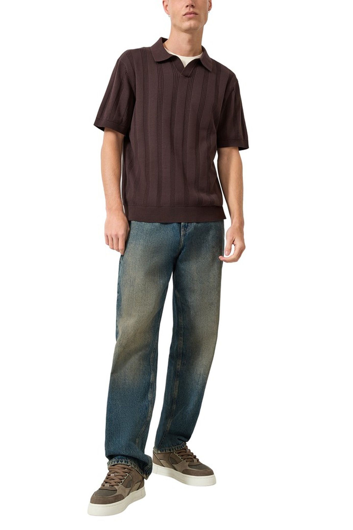 S.OLIVER-QS POLOSHIRTS BROWN 3