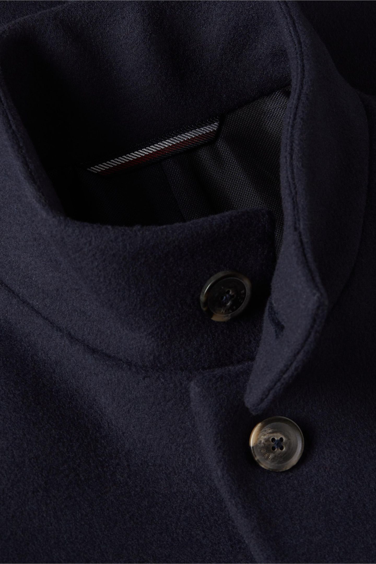 NY WOOL STAND COLLAR NAVY BLUE 8