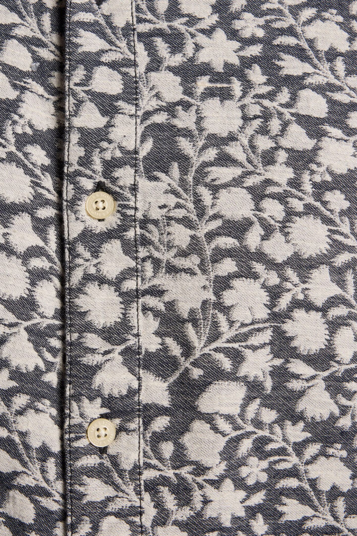 FLORAL JACQUARD SHIRT JET BLACK/WHITE 6