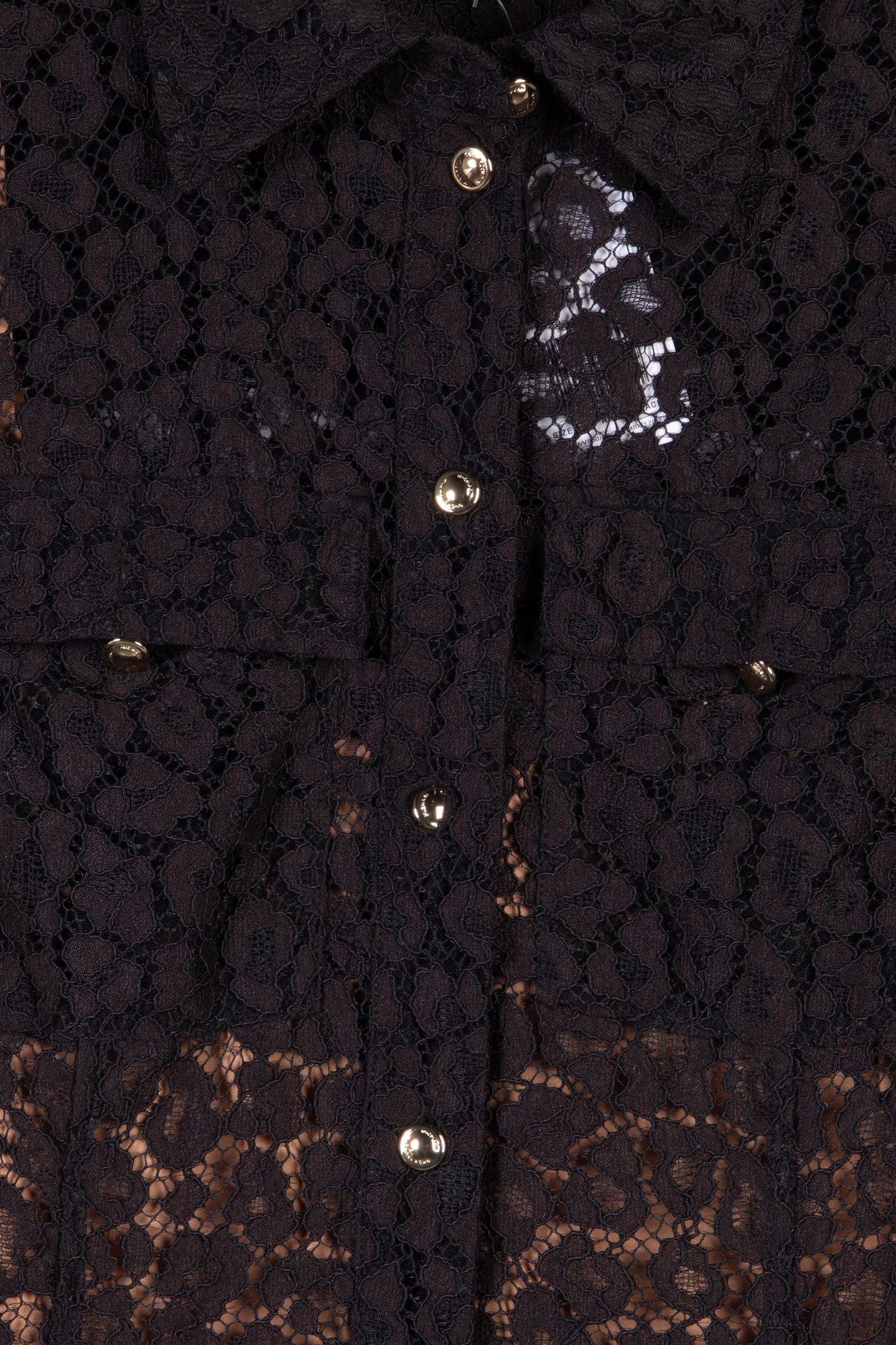 ANIMAL LACE SHIRT DRESS BLACK 4
