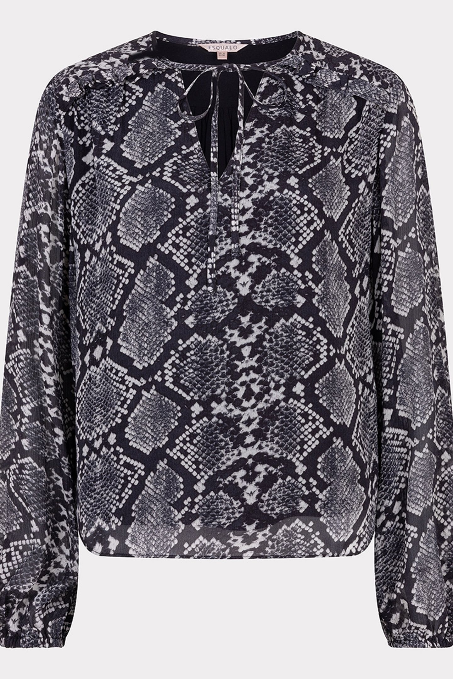 BLOUSE GATHERING CITY SNAKE PRINT 4