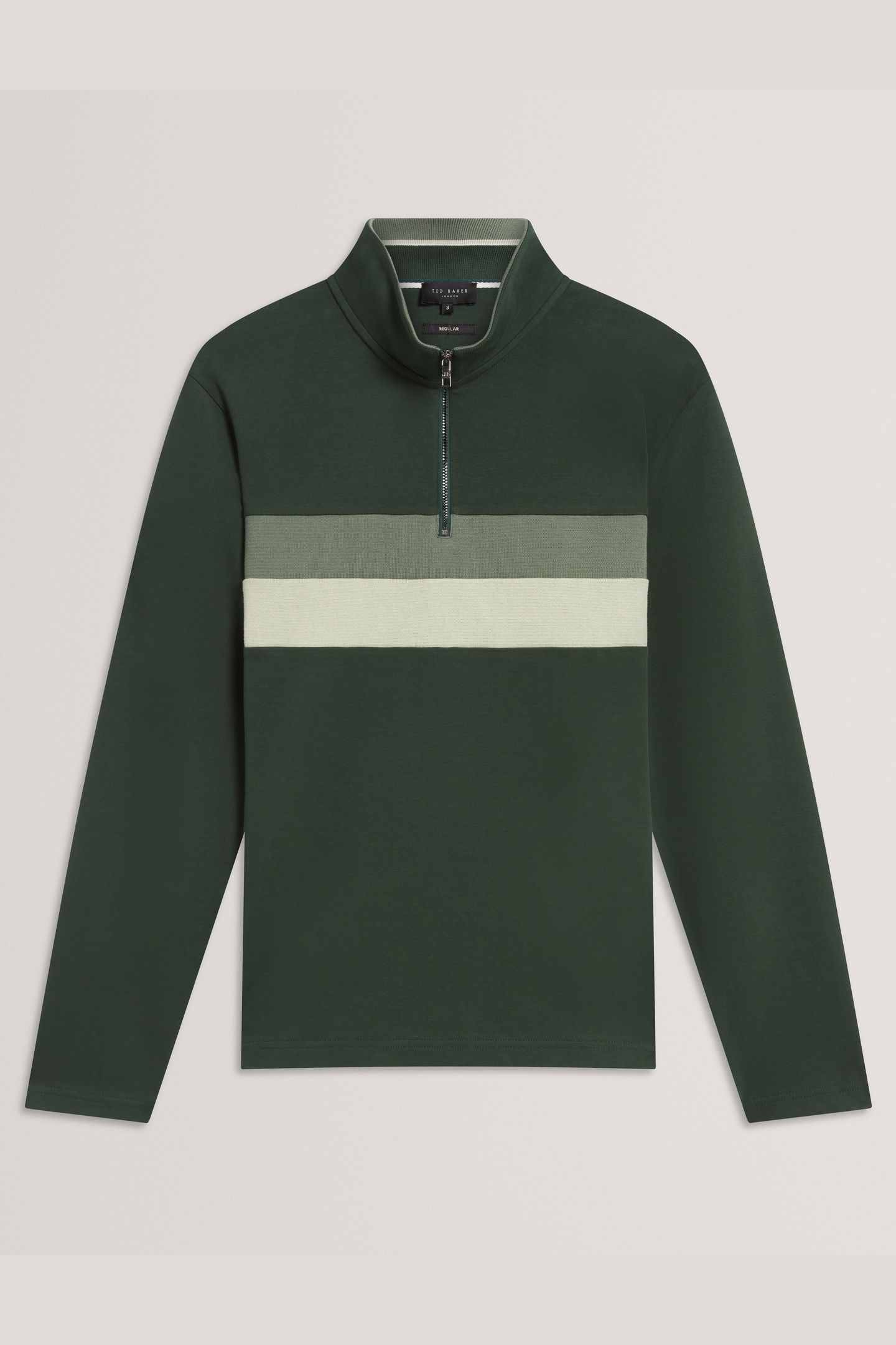 LS REGULAR FIT HALF ZIP GREEN 3