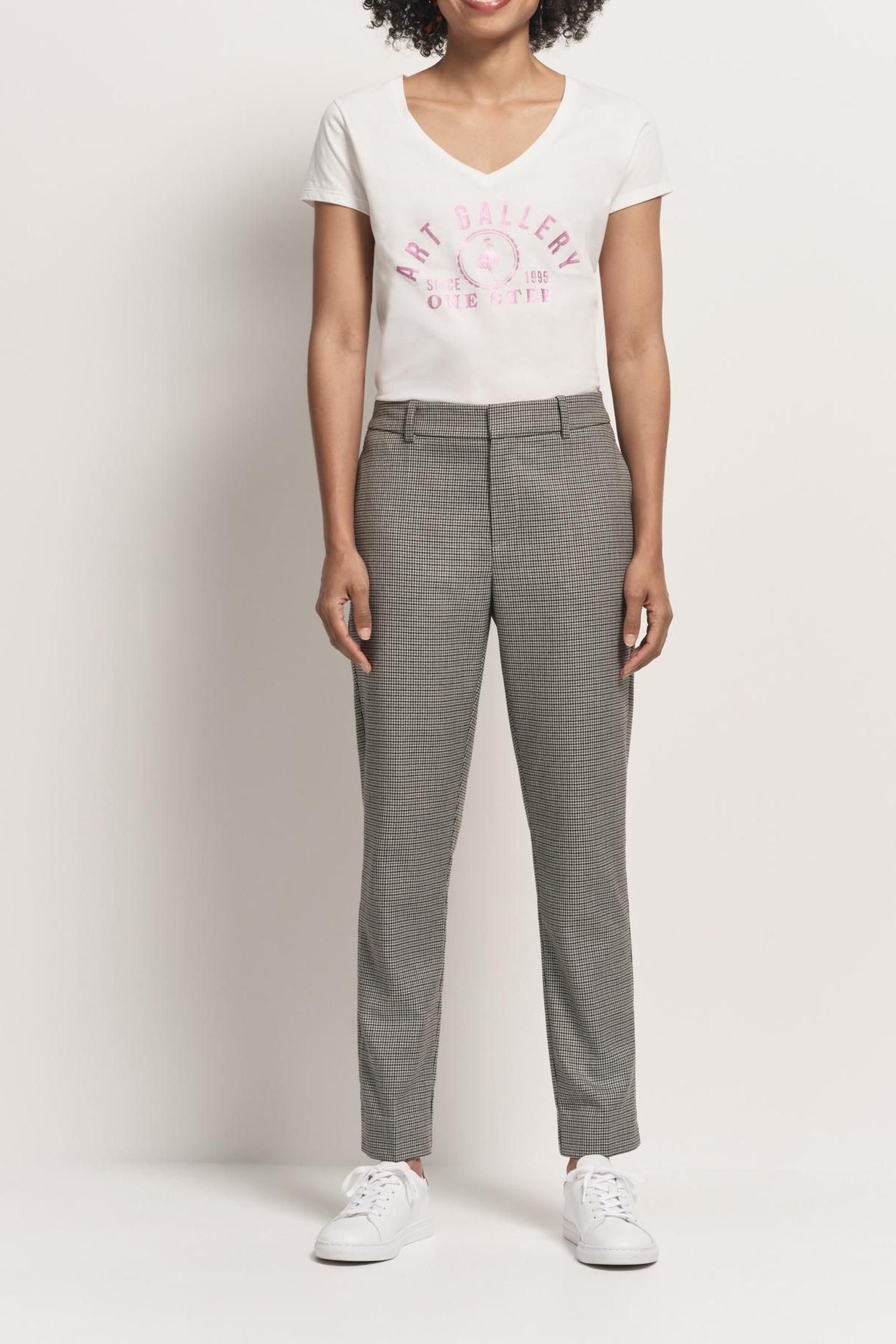 PAN - BLUE SUIT TROUSERS WITH FLEA FOOT PATTERN 1