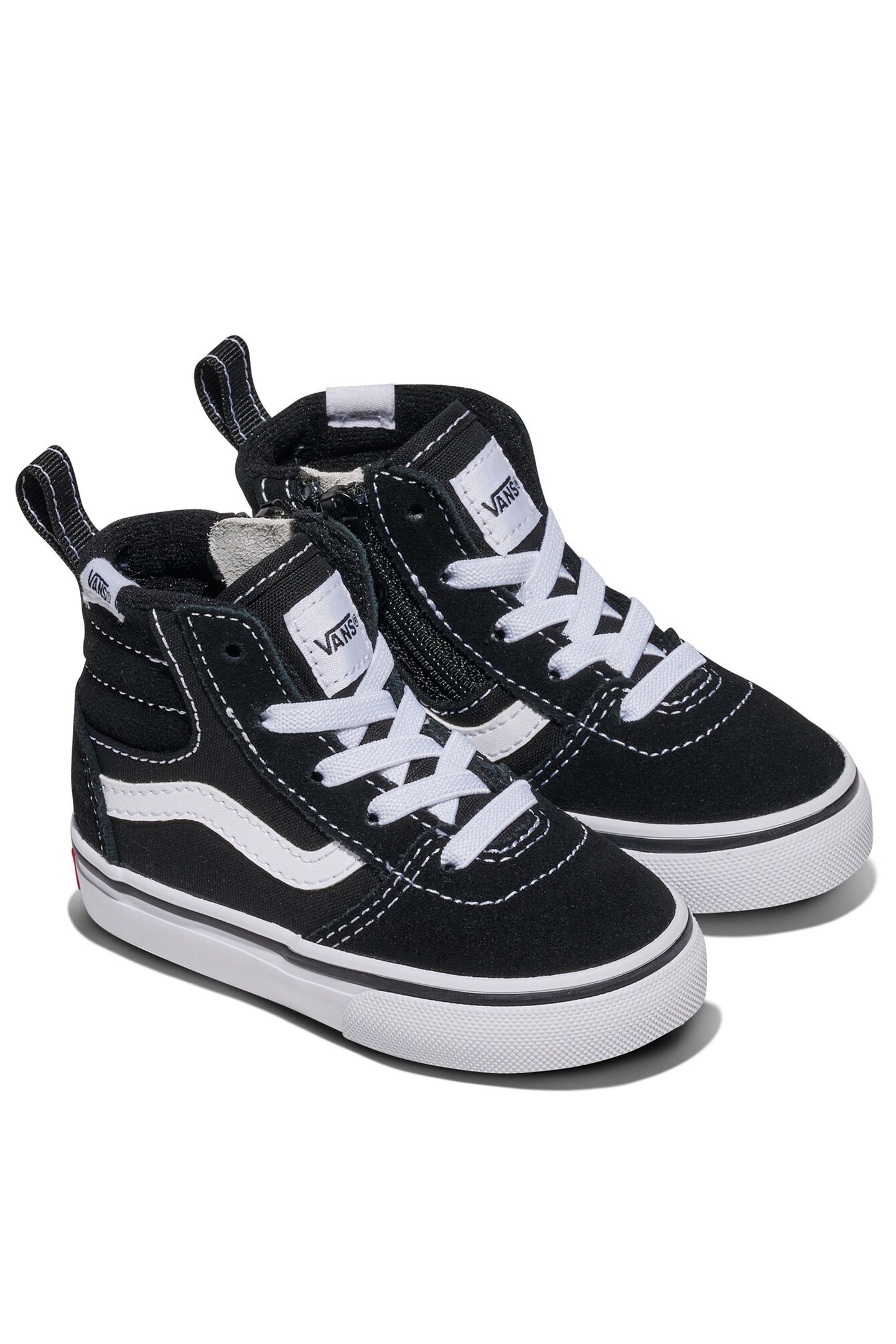 TODDLER ASHWOOD HI DECON SIDE ZIP SUEDE/CANVAS BLACK/WHITE 3