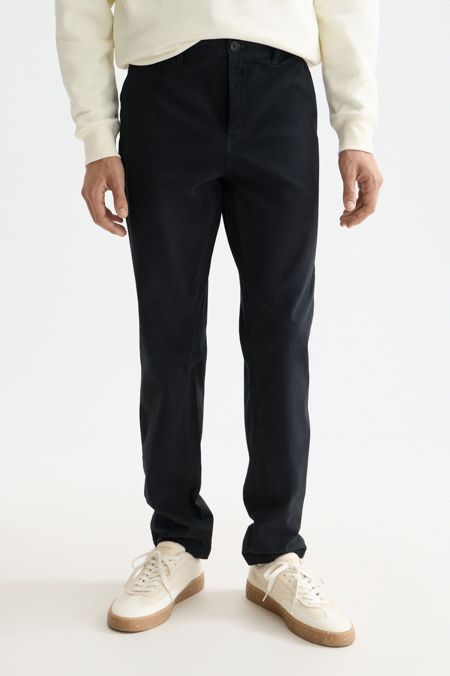 STUART COTTON-BLEND TWILL CHINO BLACK 1