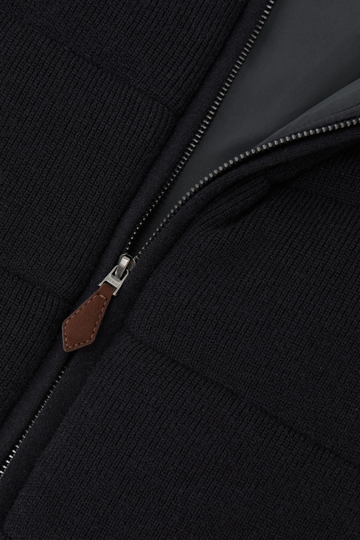 SLEEVELESS ZIP THROUGH RIBBED GILET NAVY 5