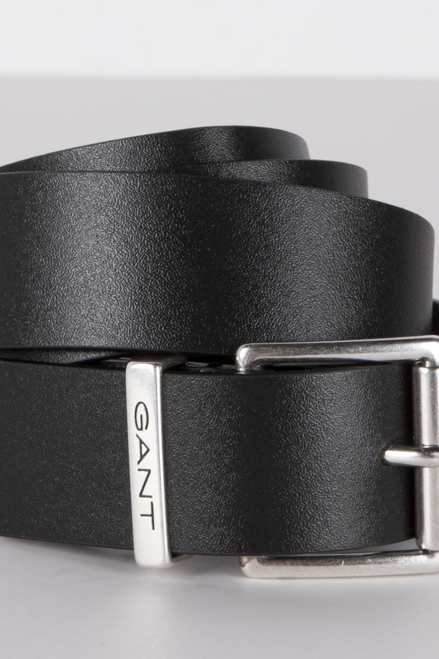 LOGO LEATHER BELT BLACK 5
