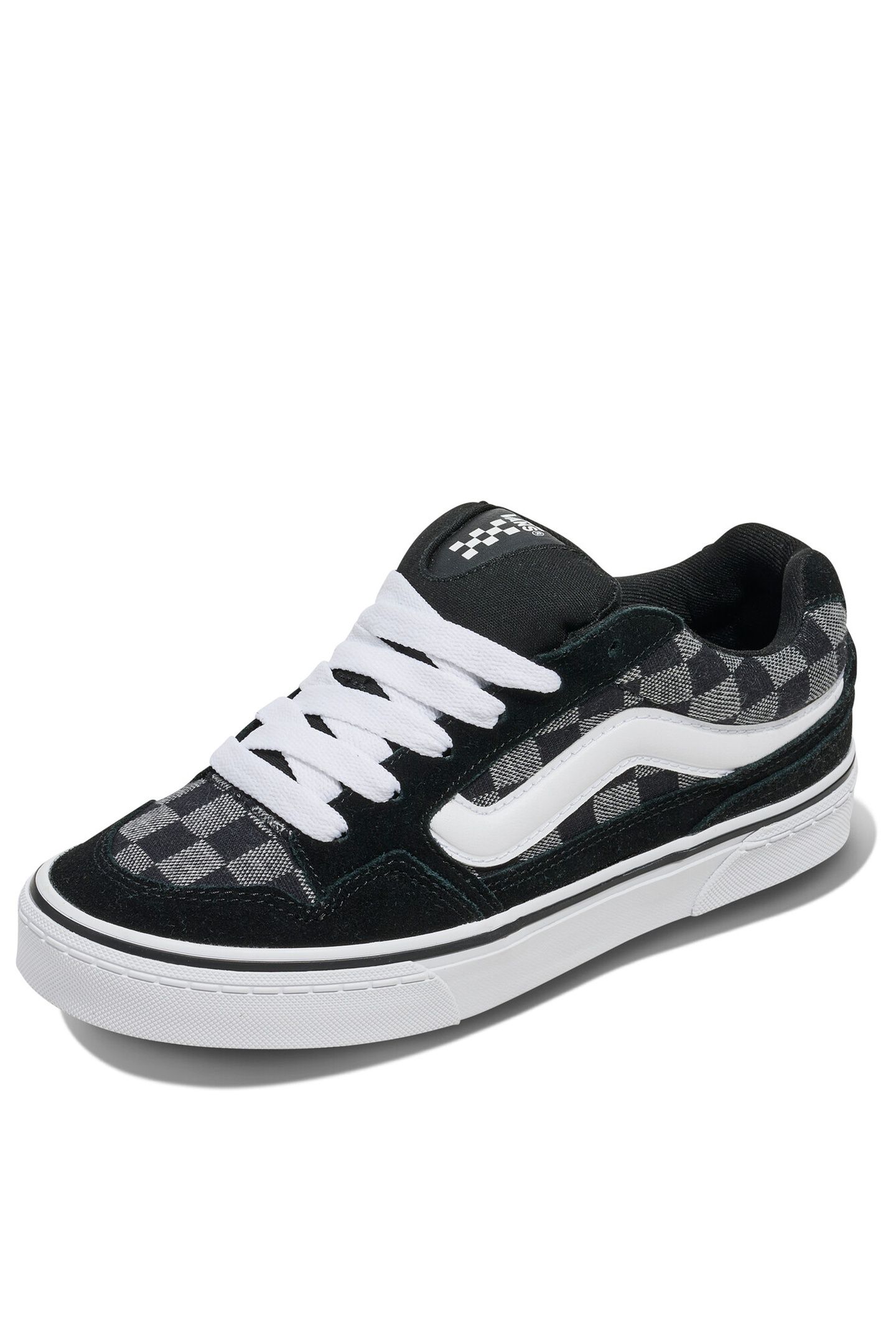 CALDRONE KNIT CHECK CHARCOAL GREY 4