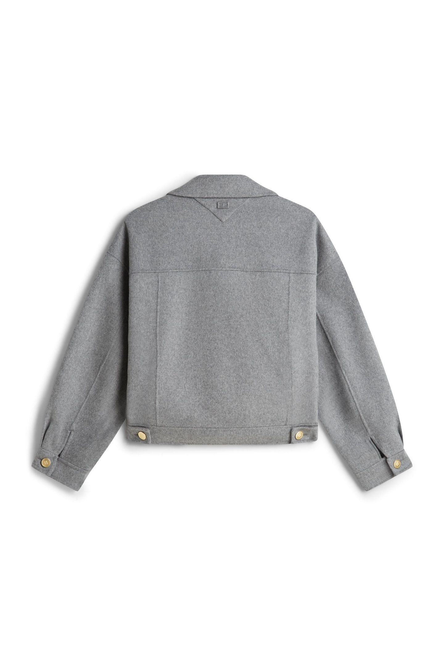 DF WOOL GOLD BUTTON MED HEATHER GREY 6