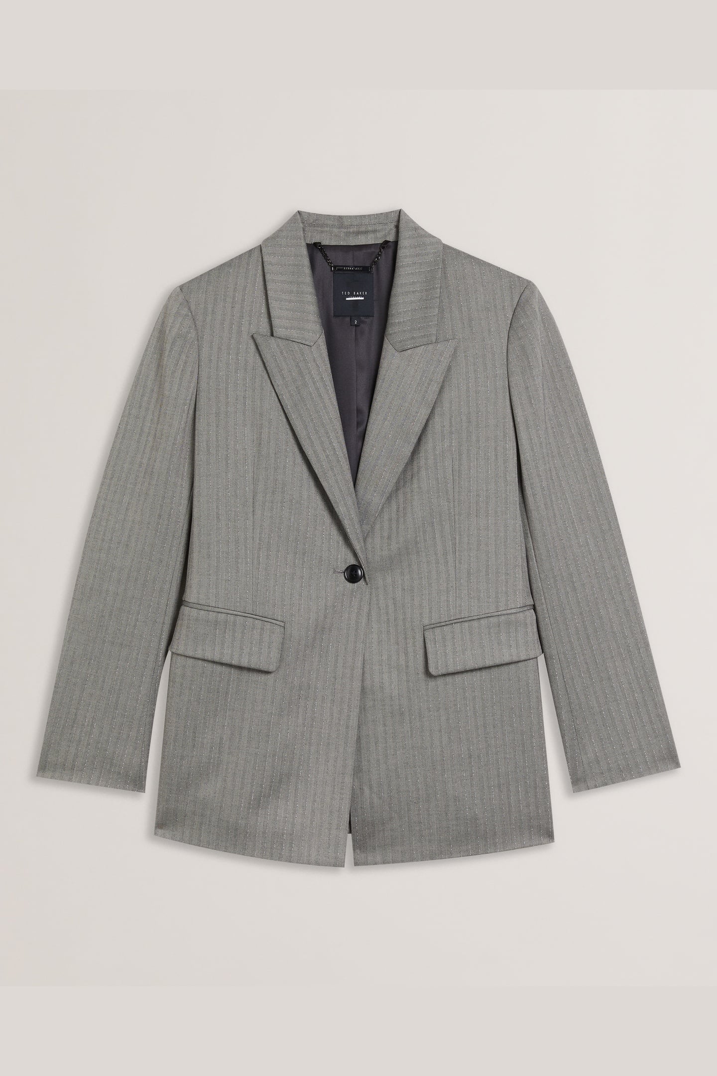 KOA PINSTRIPE SINGLE BREASTED TAILOR GREY 3