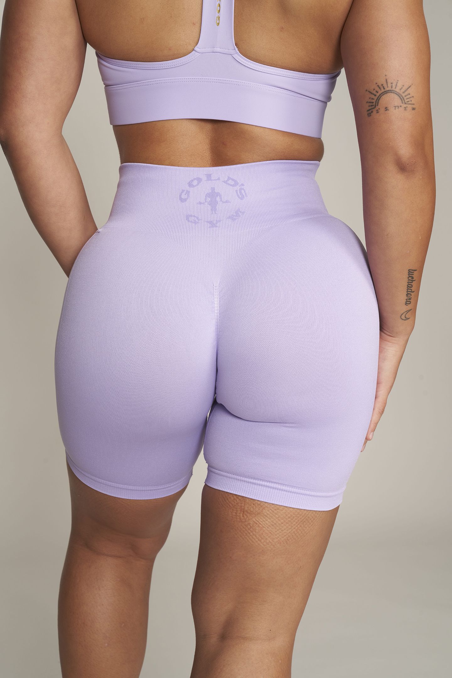 LADIES SEAMLESS SHORTS - MICHELLE LAVENDER 4
