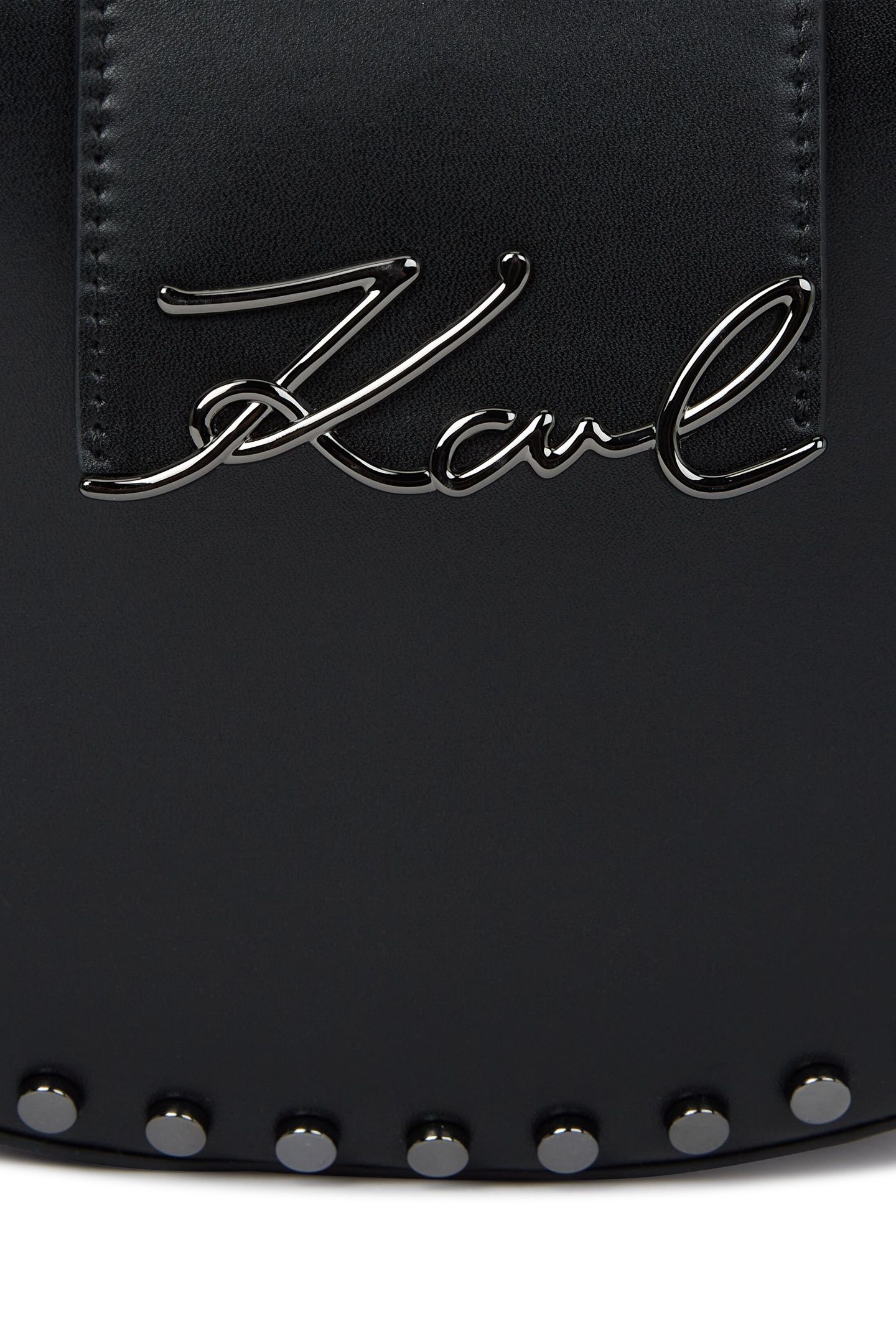 SIGNATURE HALFMOON STUDDED BAG BLACK EMBELLISHMENT 5
