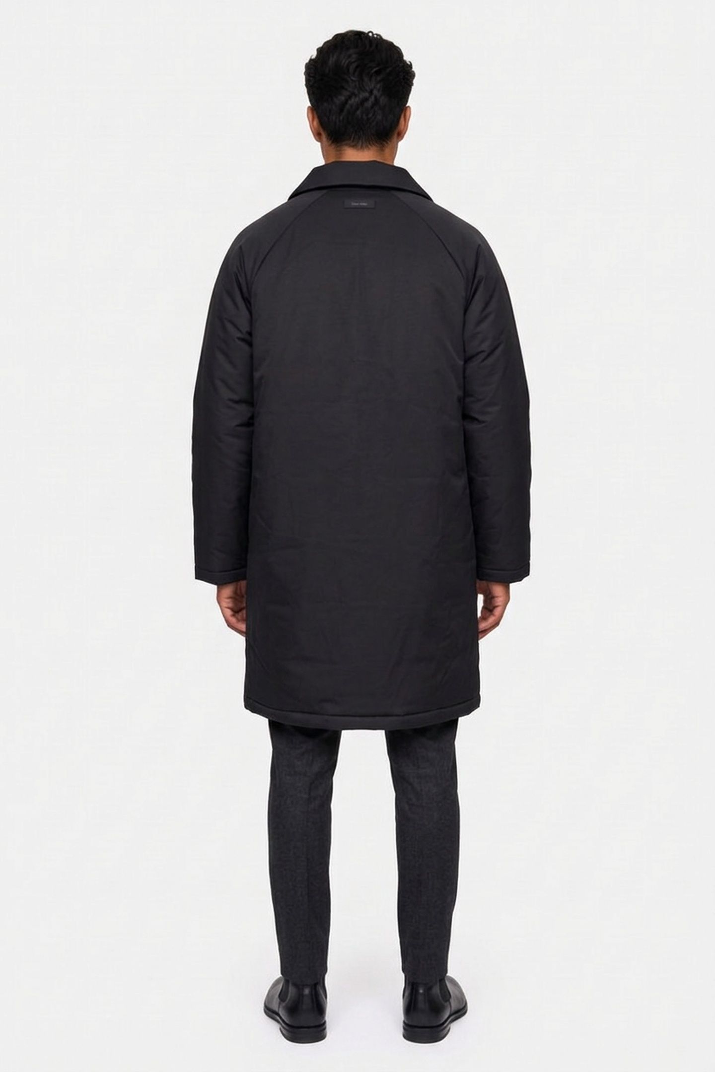 LS LONG FILLED CAR COAT BLACK 2