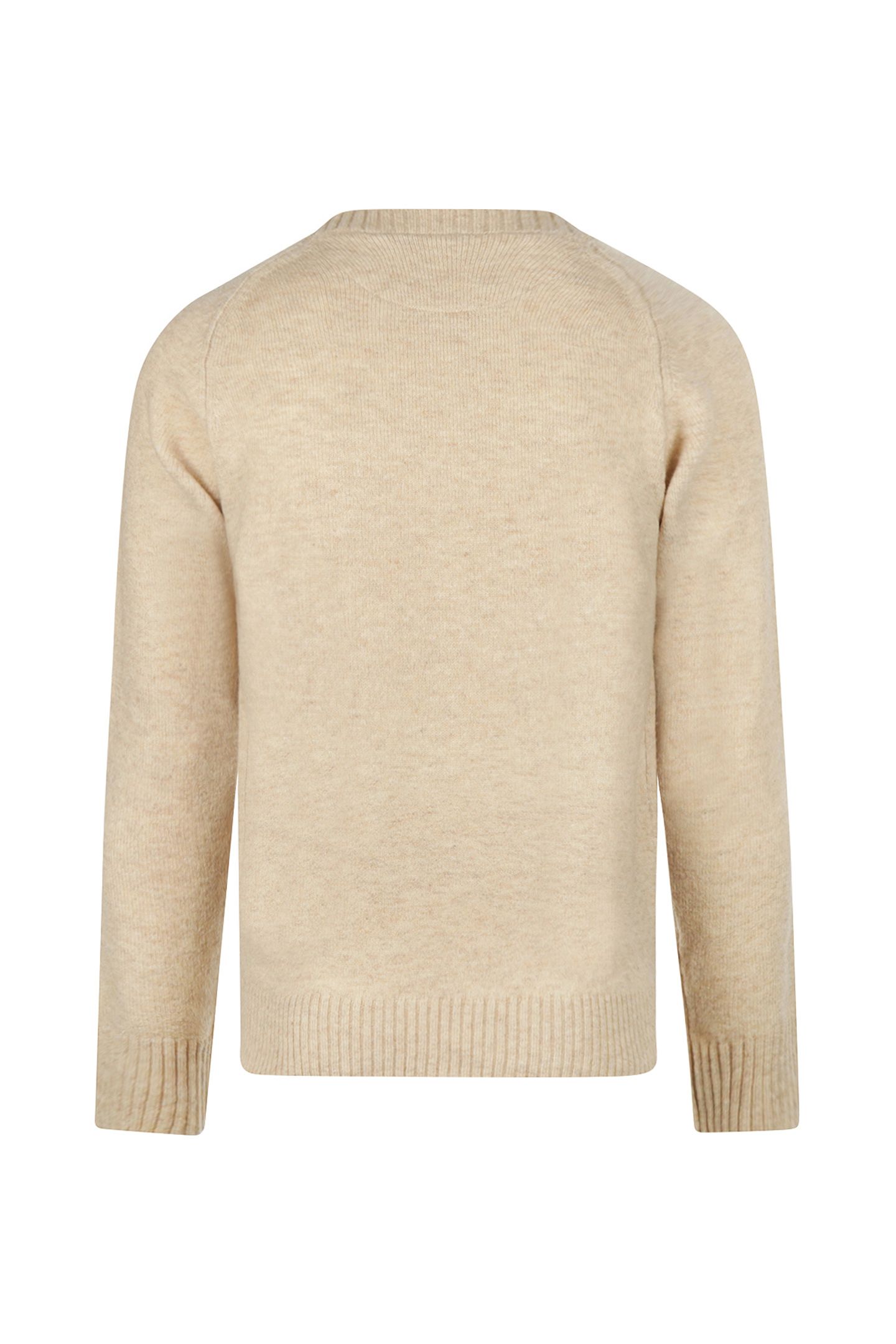 LAMBSWOOL CREW NECK SWEATER STONE 3