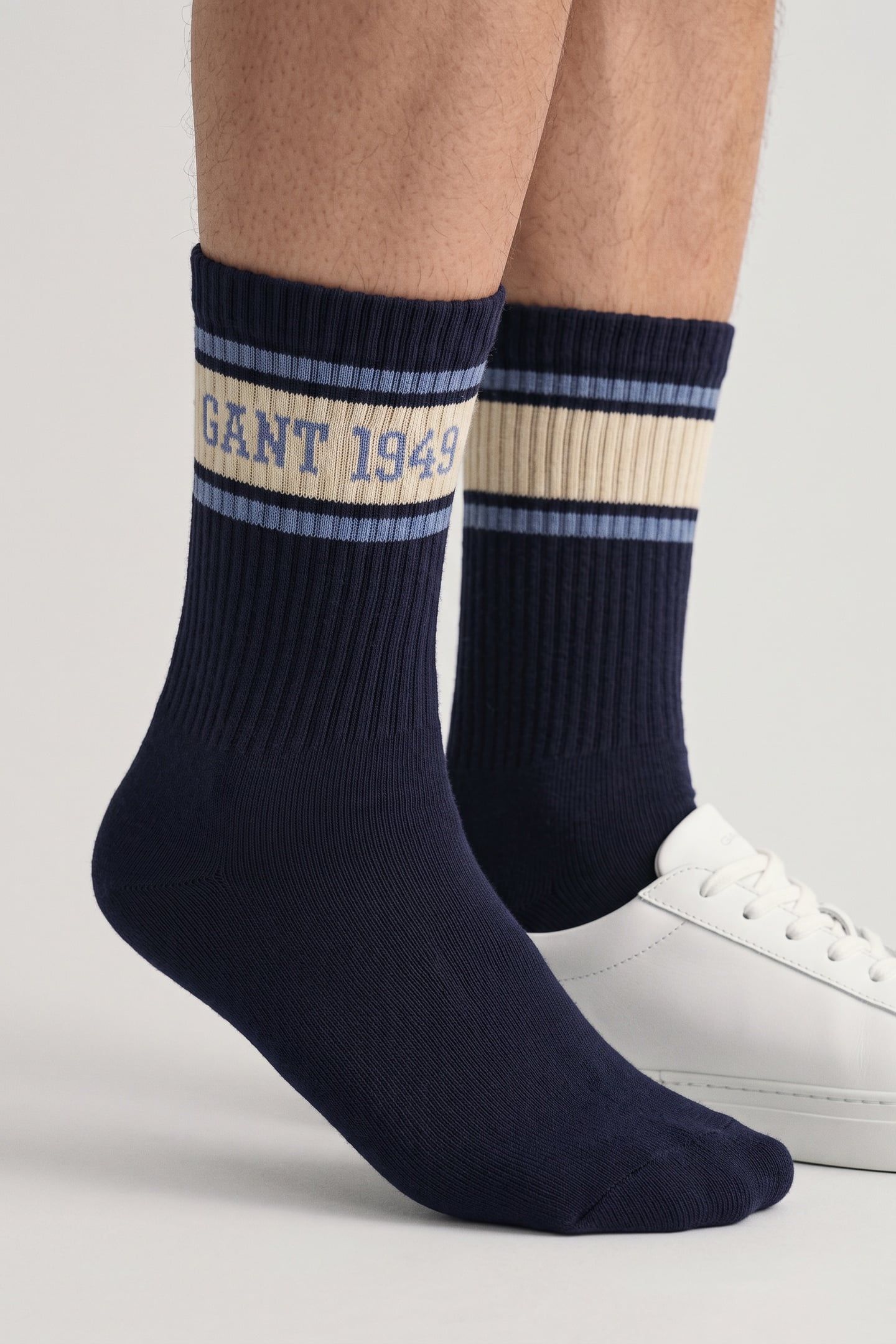 LOGO STRIPE SPORT SOCKS CLASSIC BLUE 4