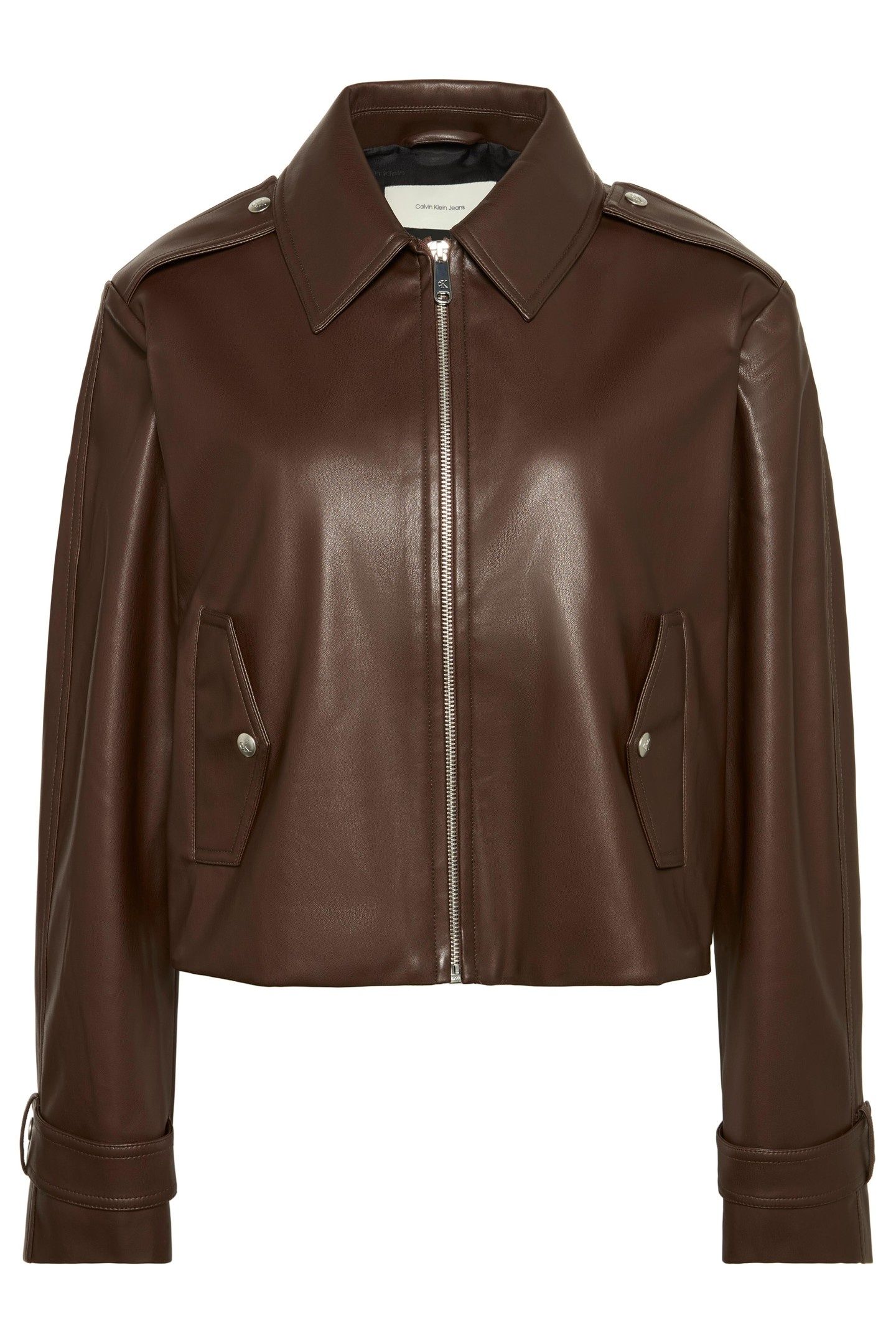 LEATHER MOTO JACKET RICH BROWN 1