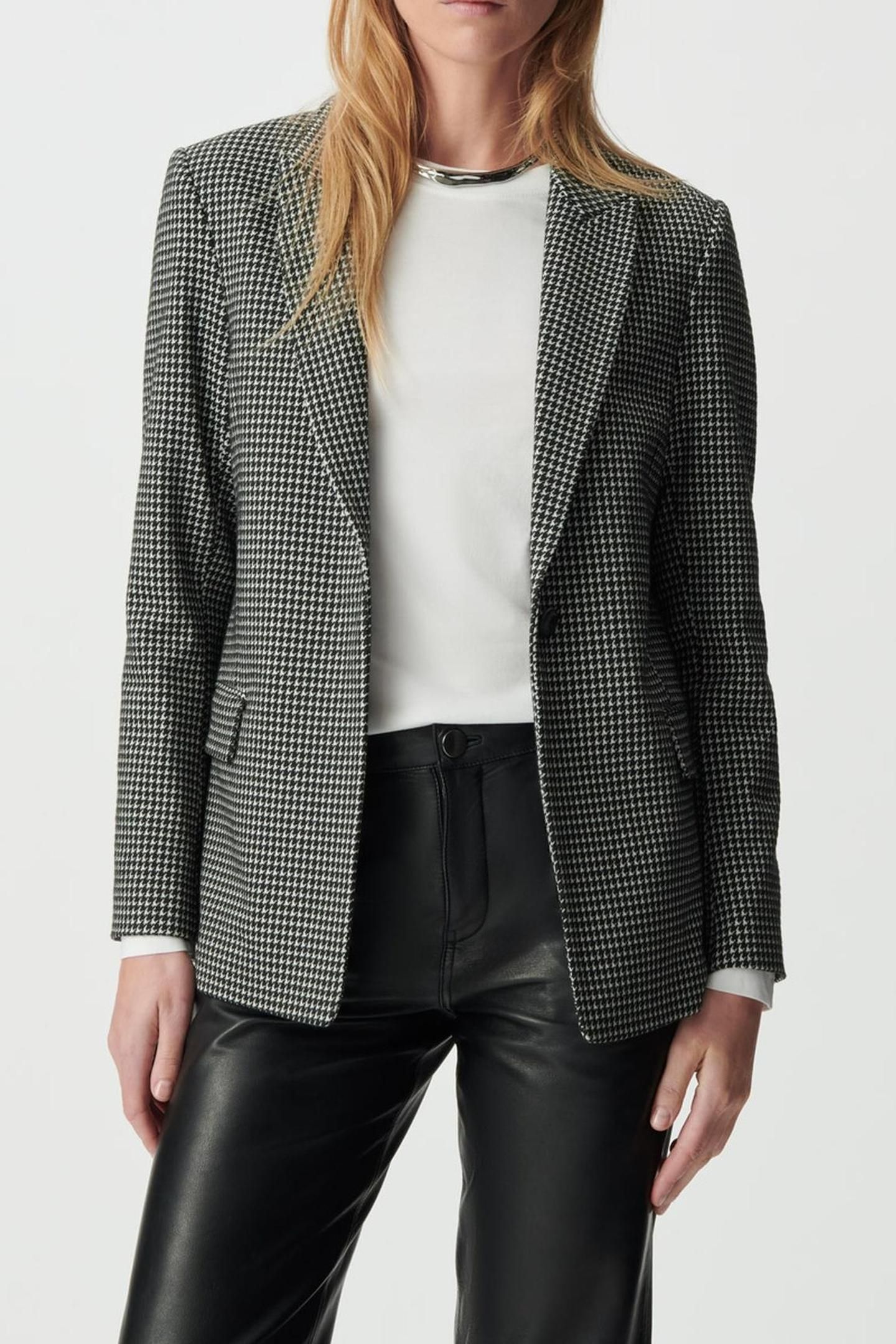 BLACK HOUNDSTOOTH SUIT JACKET 1