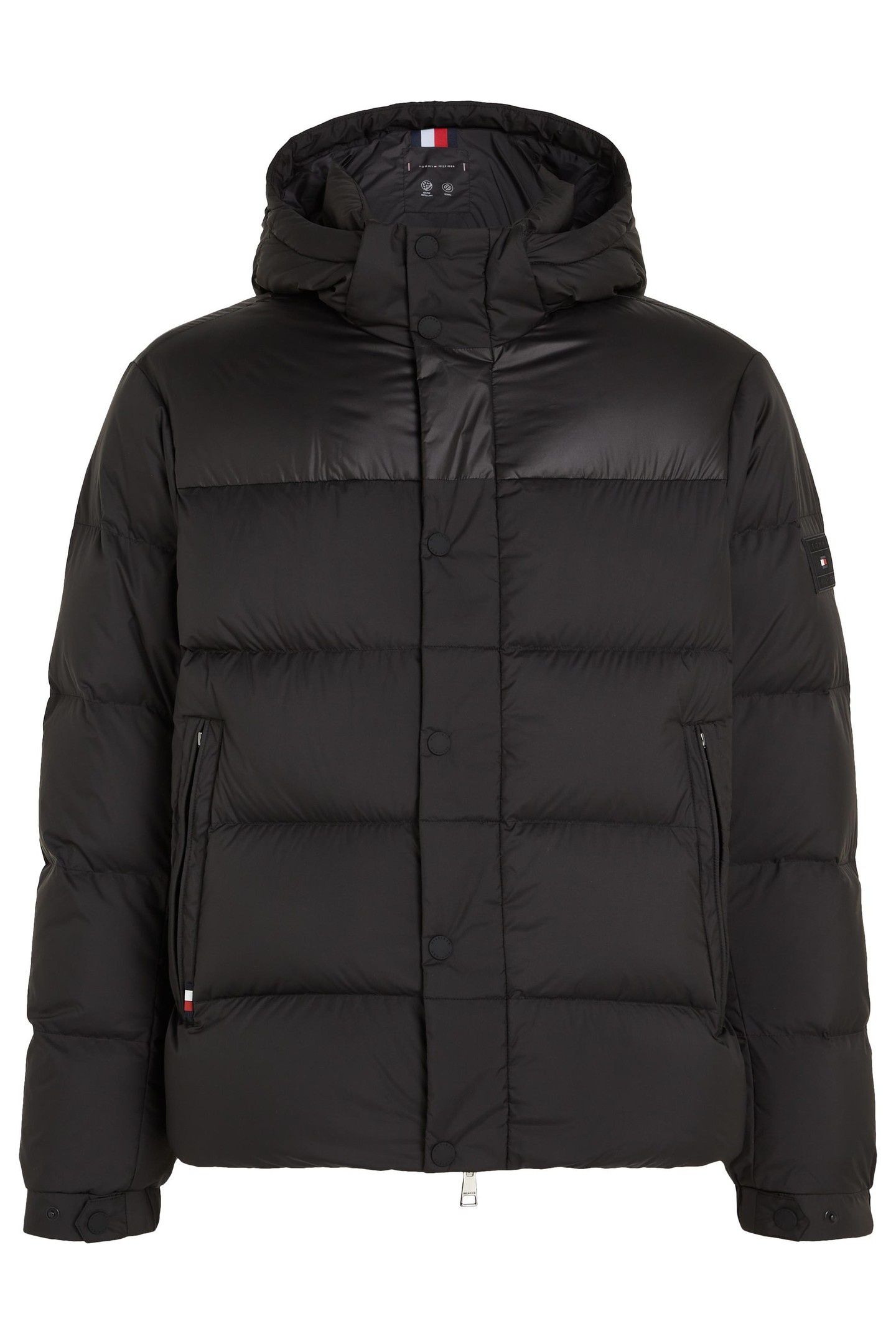 MIX DOWN HOODED PUFFER BLACK 1