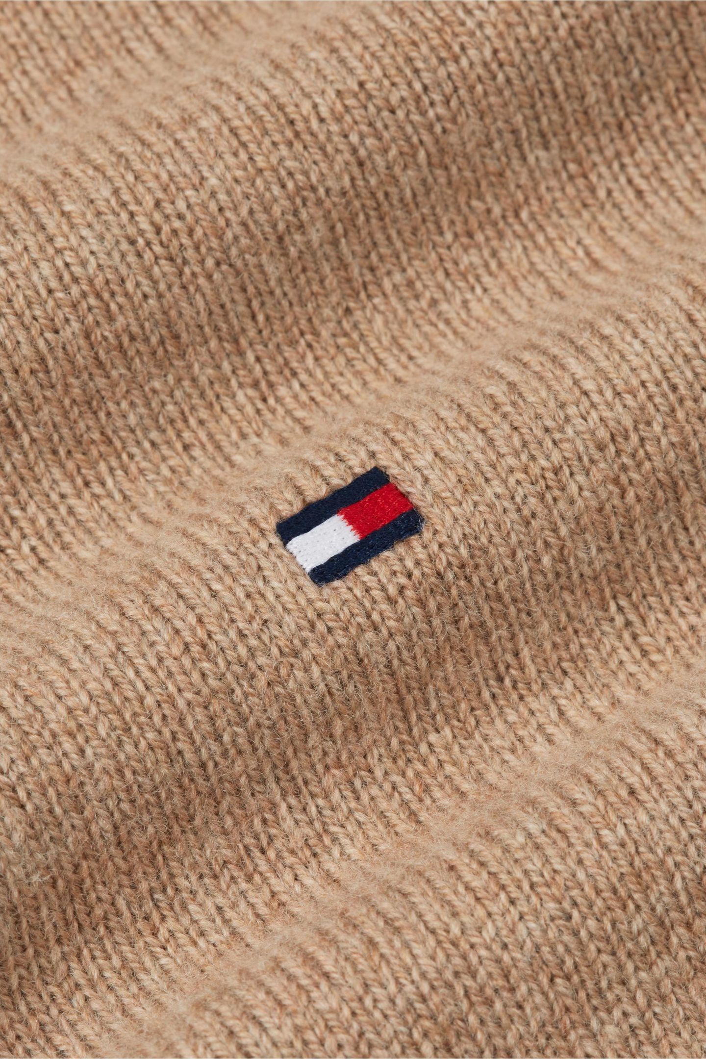 LAMBSWOOL ZIP MOCK SAFARI CANVAS HEATHER 7
