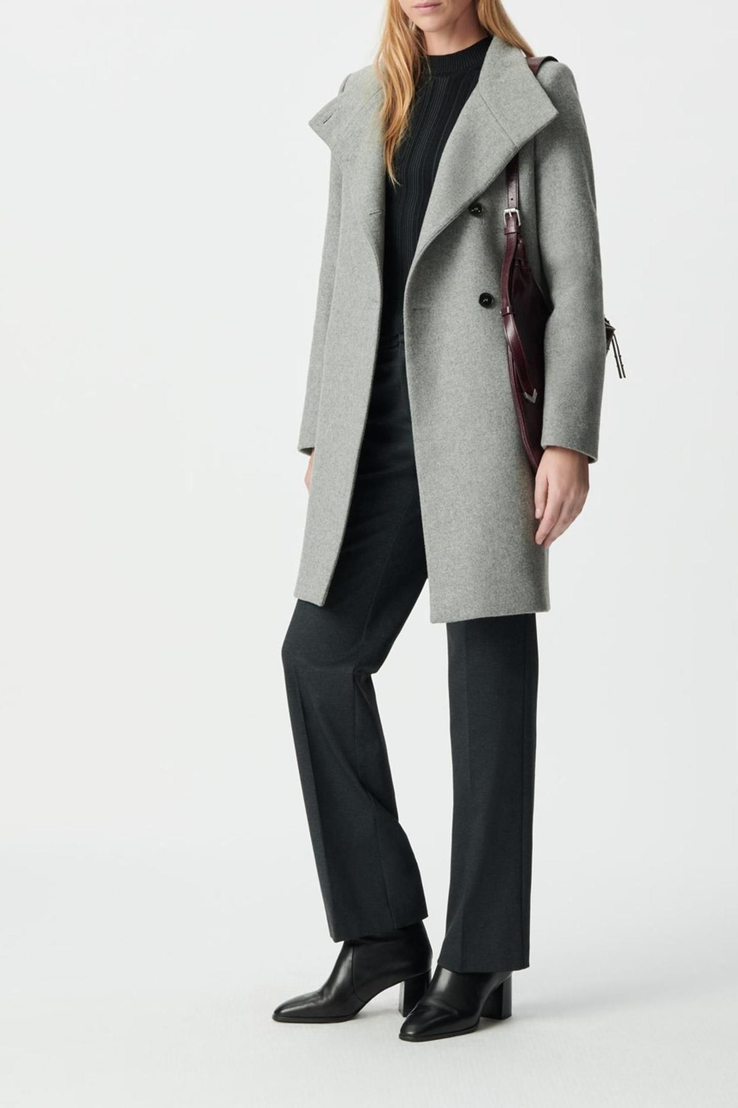GREY COAT WITH ASYMMETRIC BUTTONING 3