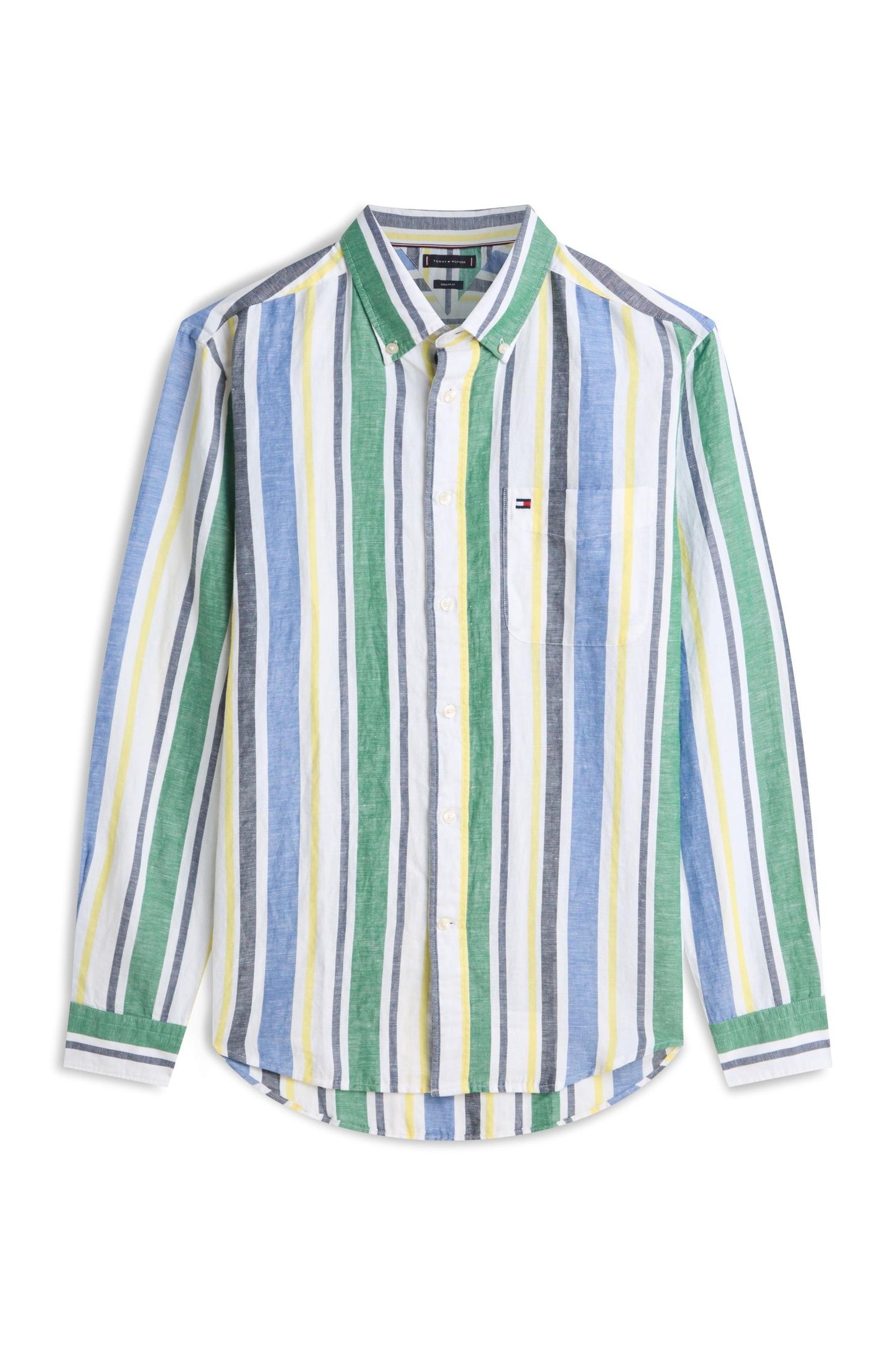 LINEN BLEND BOLD NOUVEAU GREEN/STRIPE 2