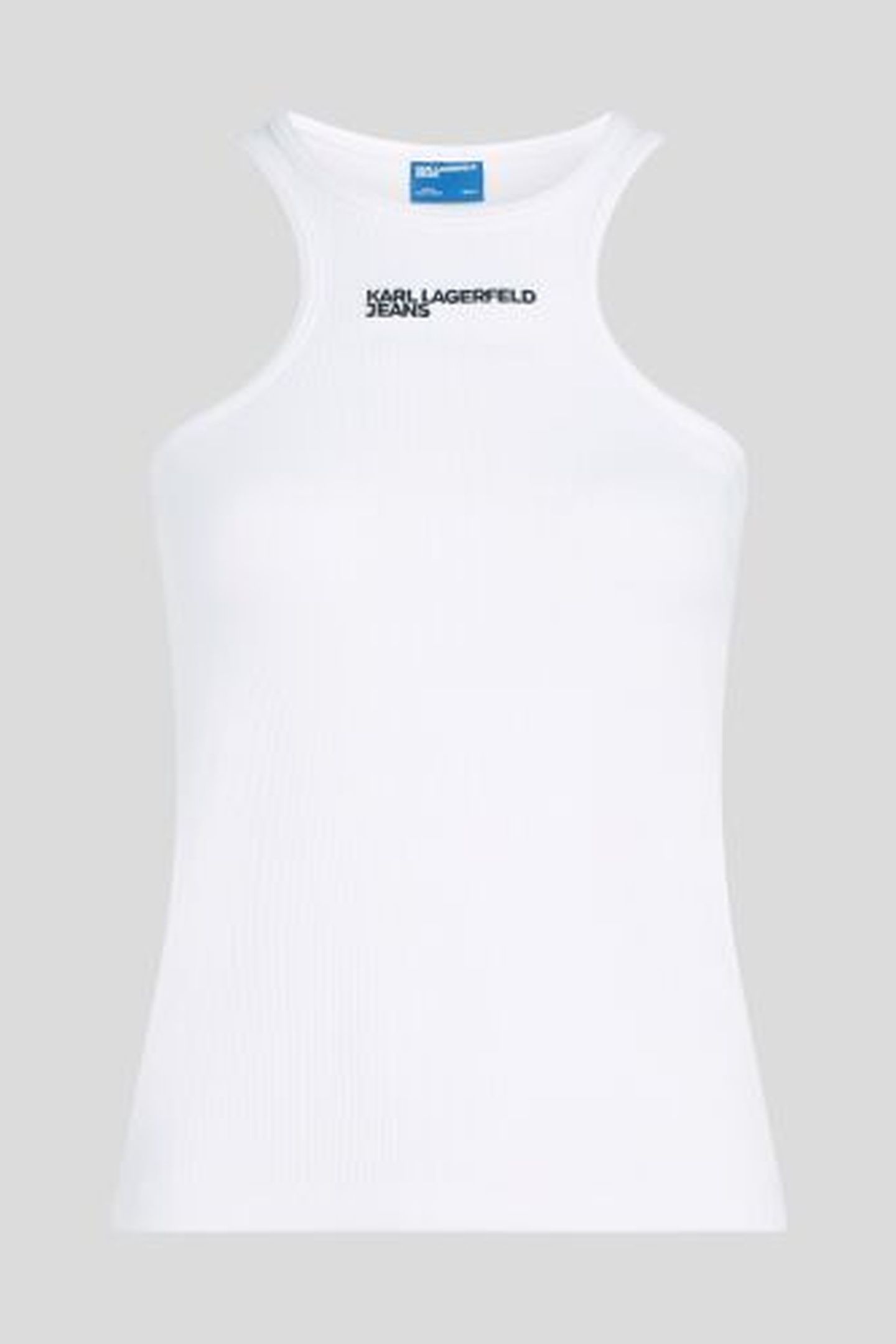 KLJ RIBBED LOGO TANK WHITE 7